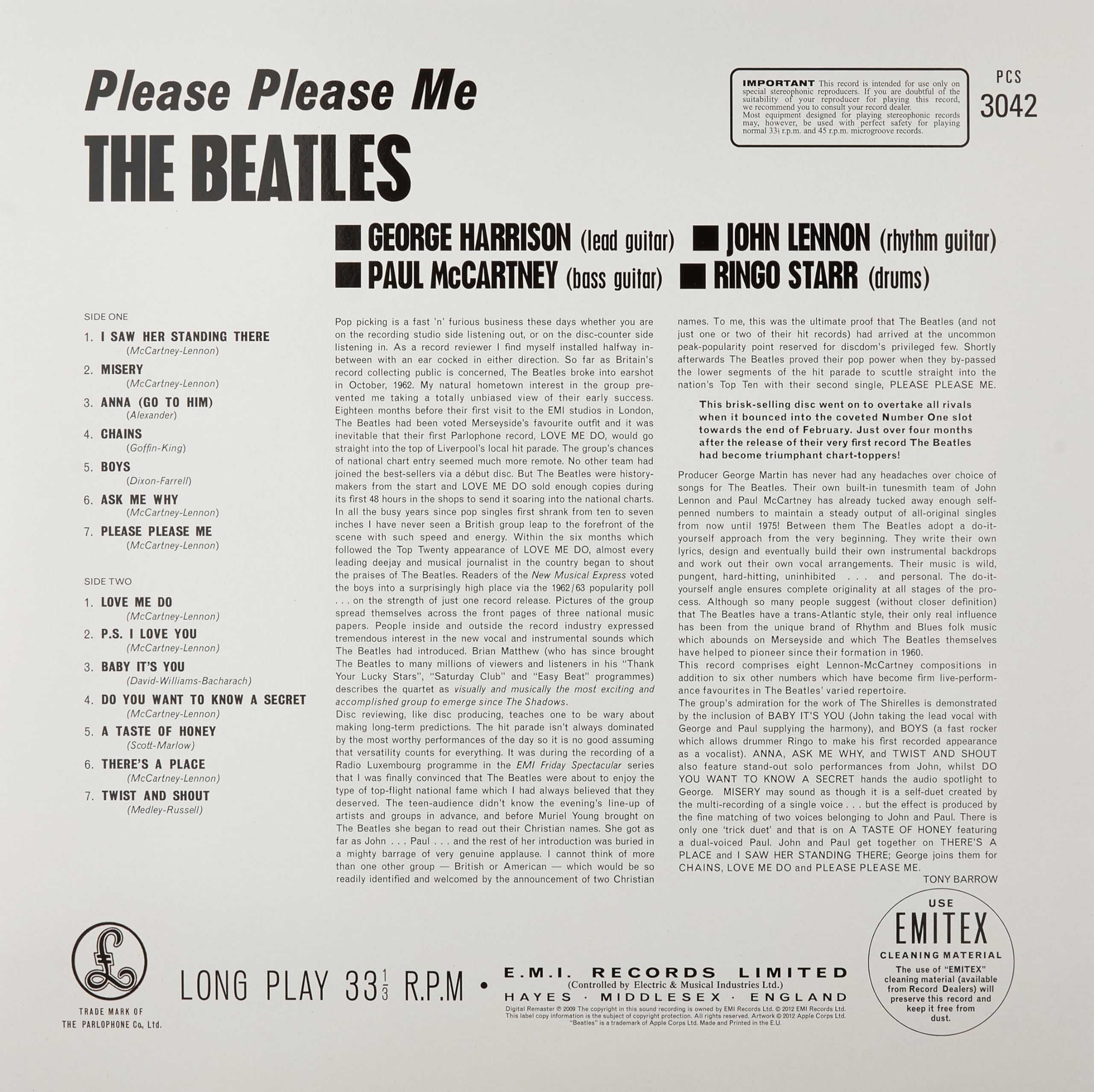 The Beatles - Please Please Me [180 Gram Vinyl LP] 2