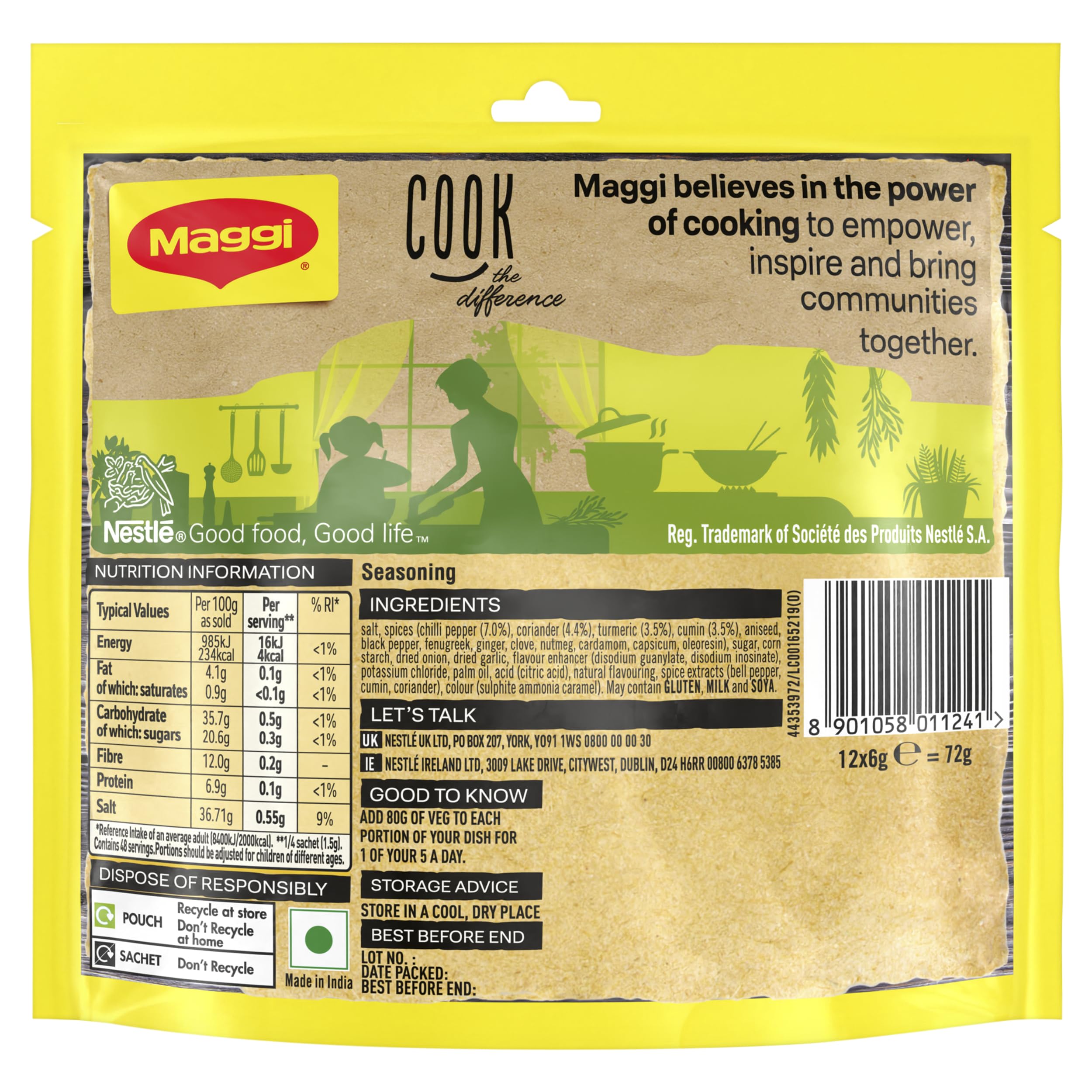 MAGGI Masala Magic Seasoning Mix Powder | 72g Pack of 1 | Made in India 2