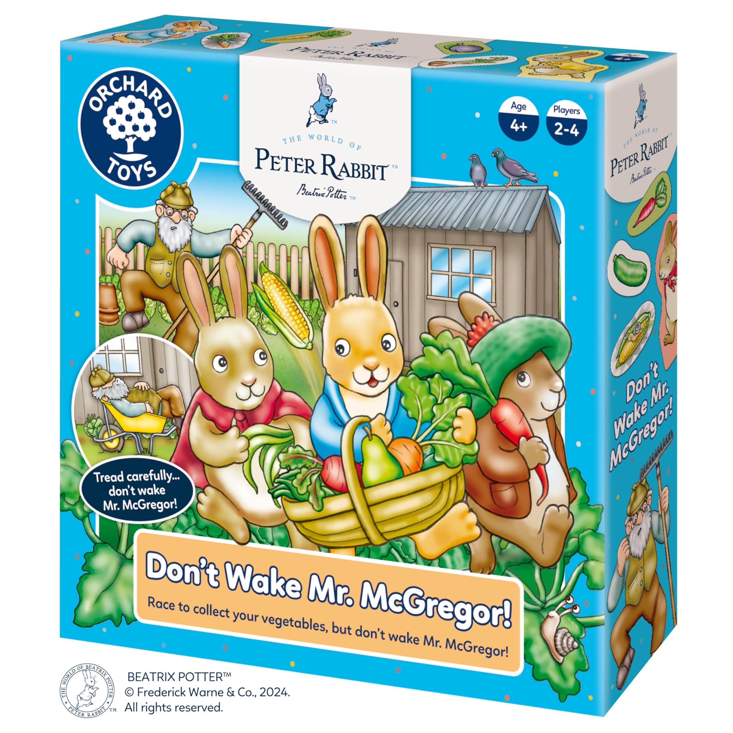 Orchard Toys Peter Rabbit Don’t Wake Mr. McGregor - Counting Board Game | Ages 3+ | 2-4 Players