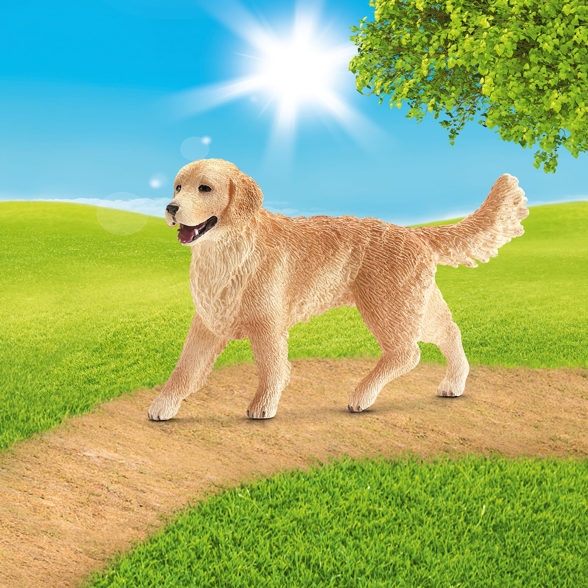 Schleich 16395 Farm World Golden Retriever Female Figurine - Realistic Animal Toy for Ages 3+ 9
