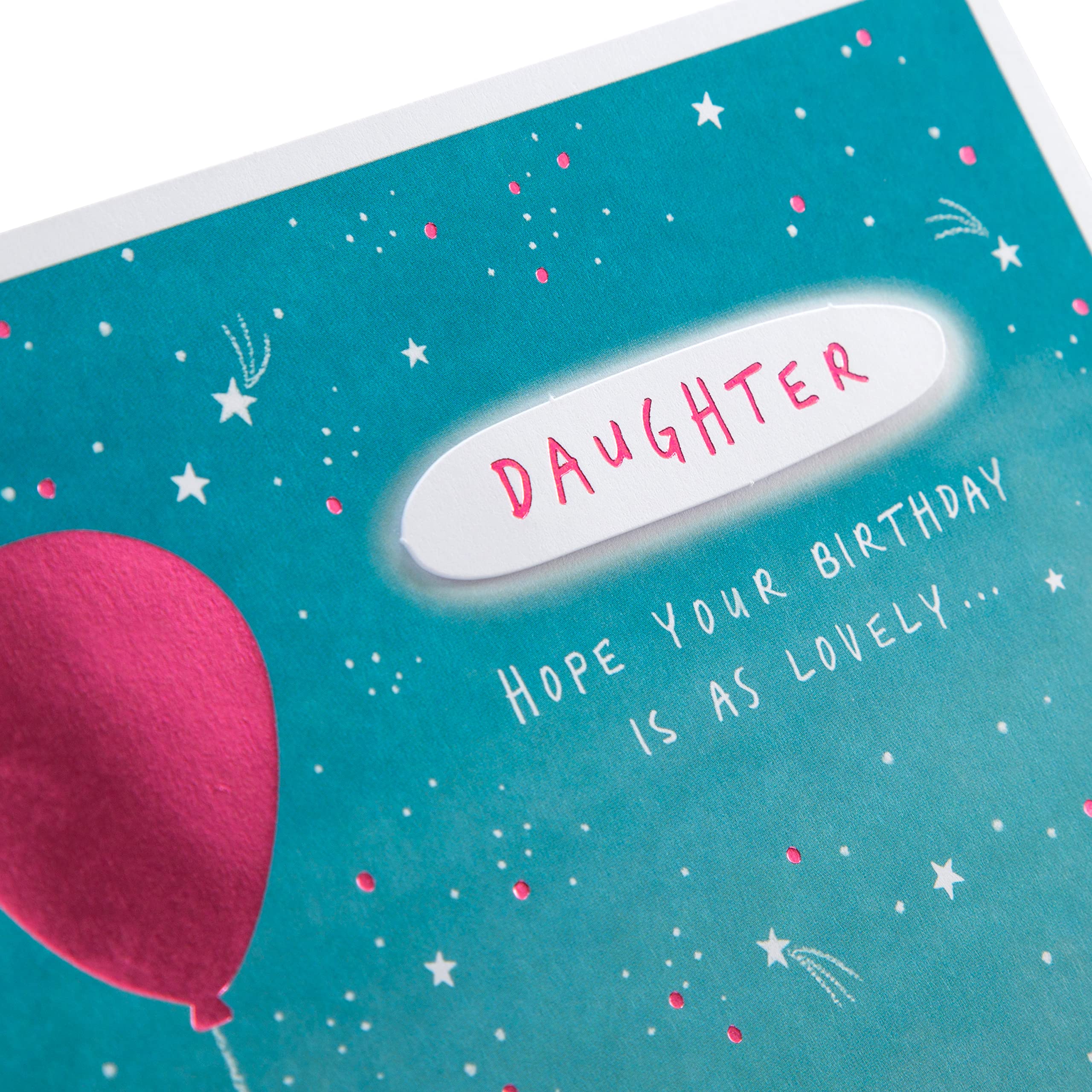 Hallmark Daughter Birthday Card - Large Size with Rabbit Illustration & 3D Effect 4