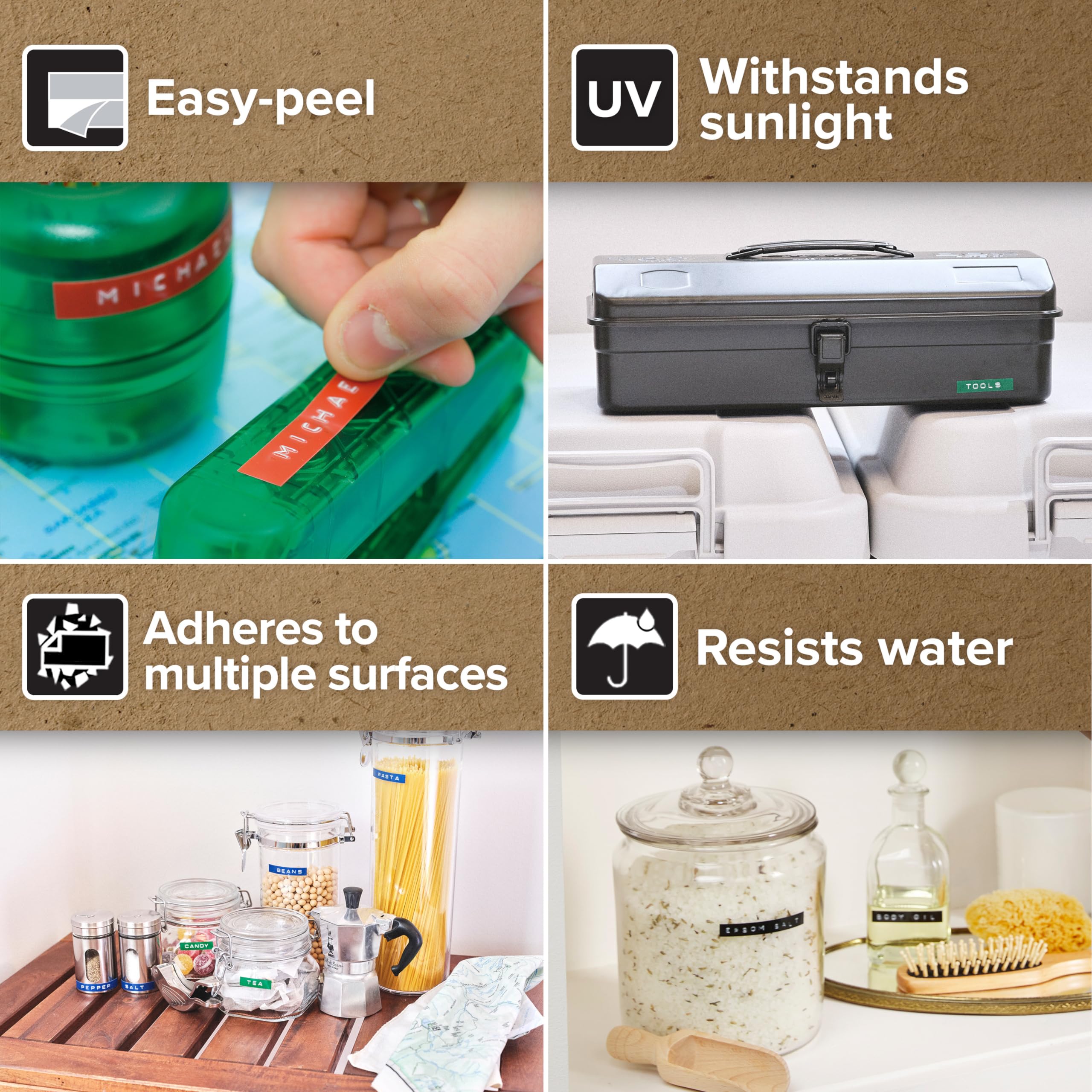 Dymo Omega Embossing Label Maker with 3 Label Tapes | Portable Handheld Design | 49-Character Wheel 6