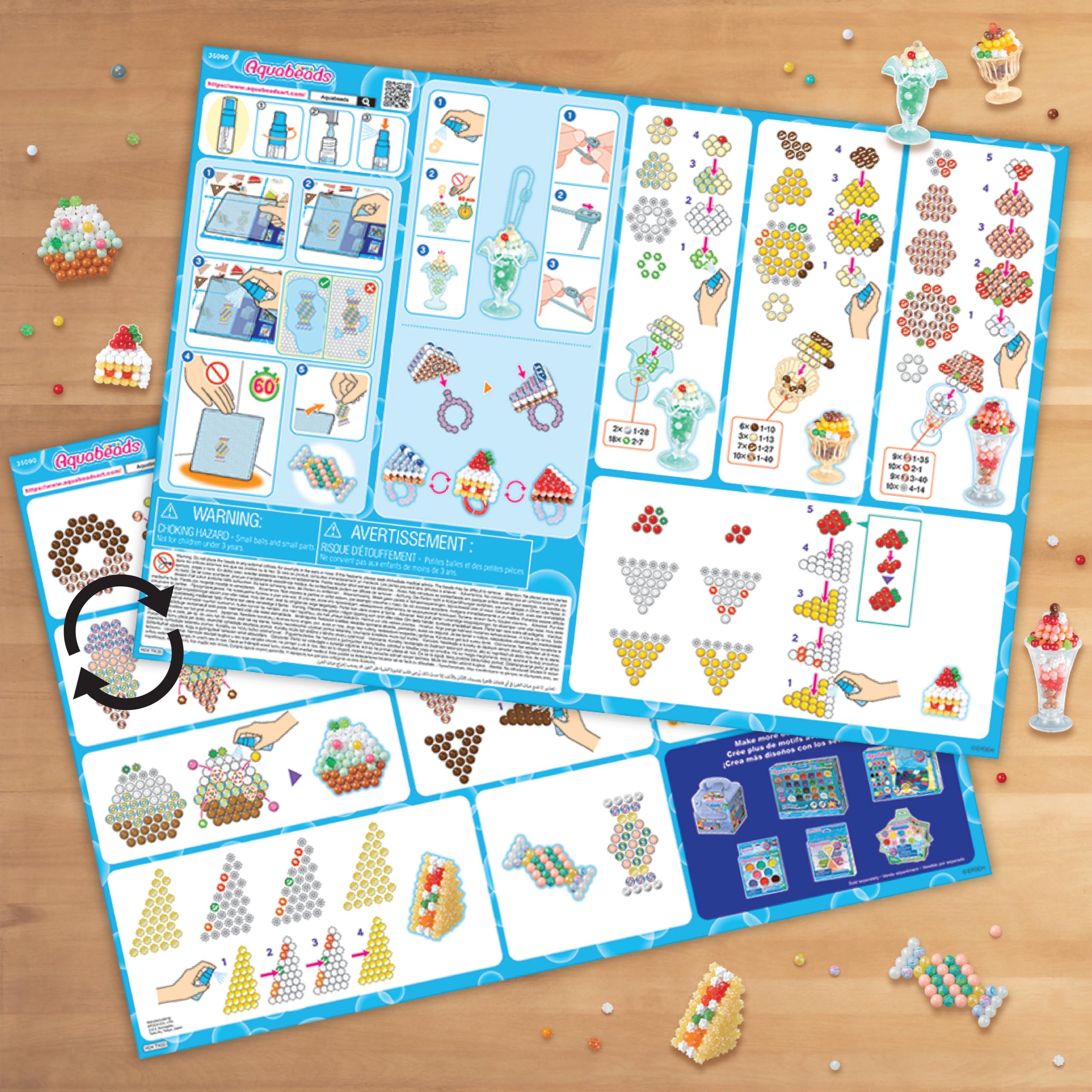 Aquabeads Sundaes & Sweets Accessory Kit 35090 | 700 Beads in 31 Colours | Ages 4+ 3