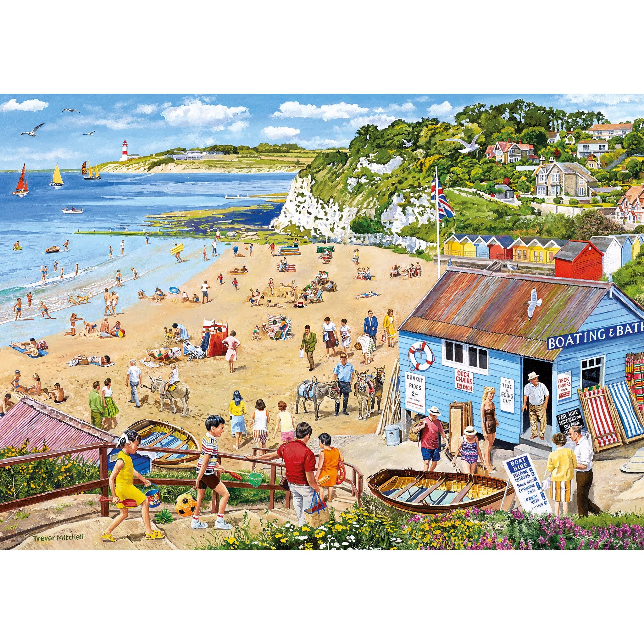 Gibsons Wish You Were Here - Four 500 Piece Jigsaw Puzzle Set for Adults 5