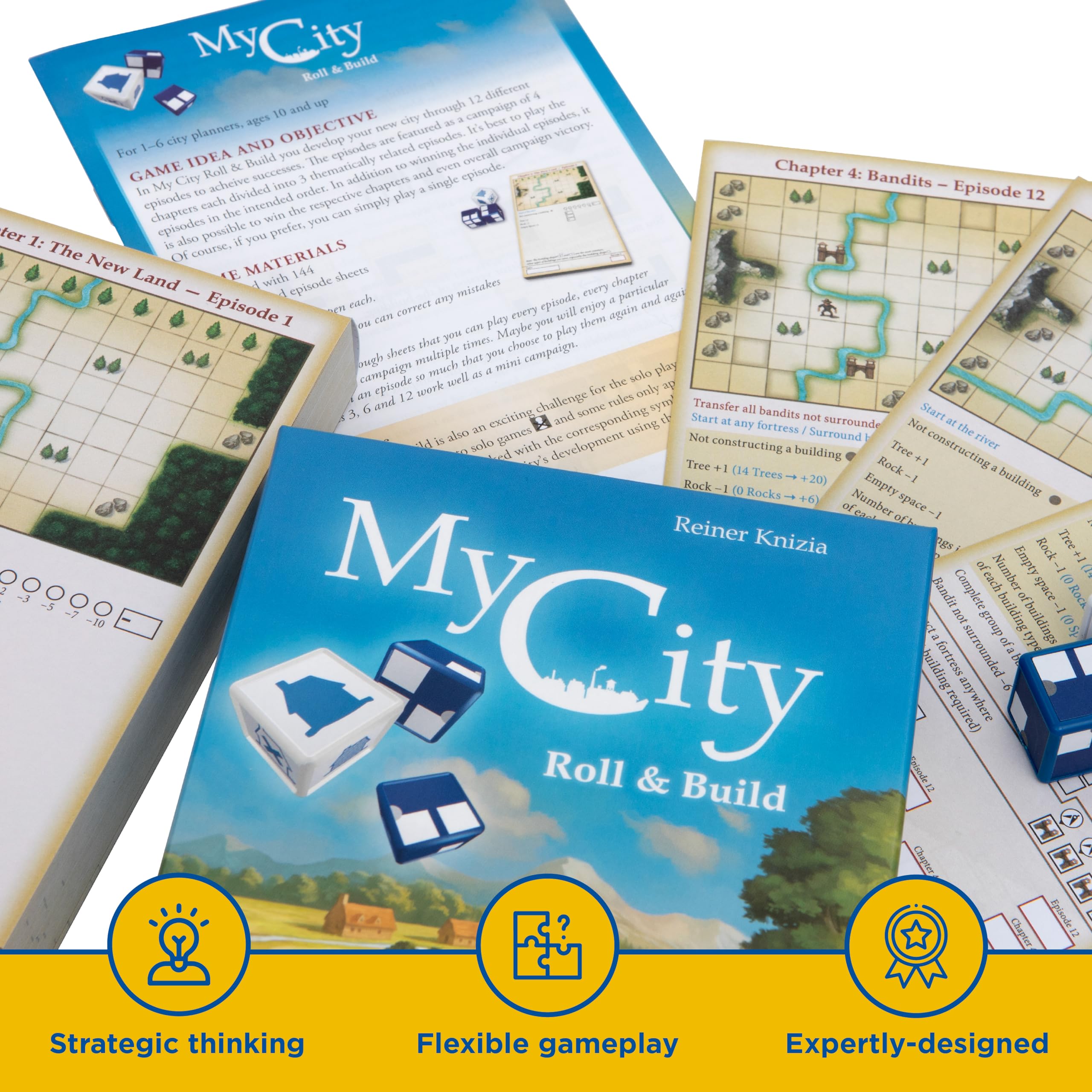 Thames & Kosmos My City Roll & Build Decision-Making Board Game for Family Night 6