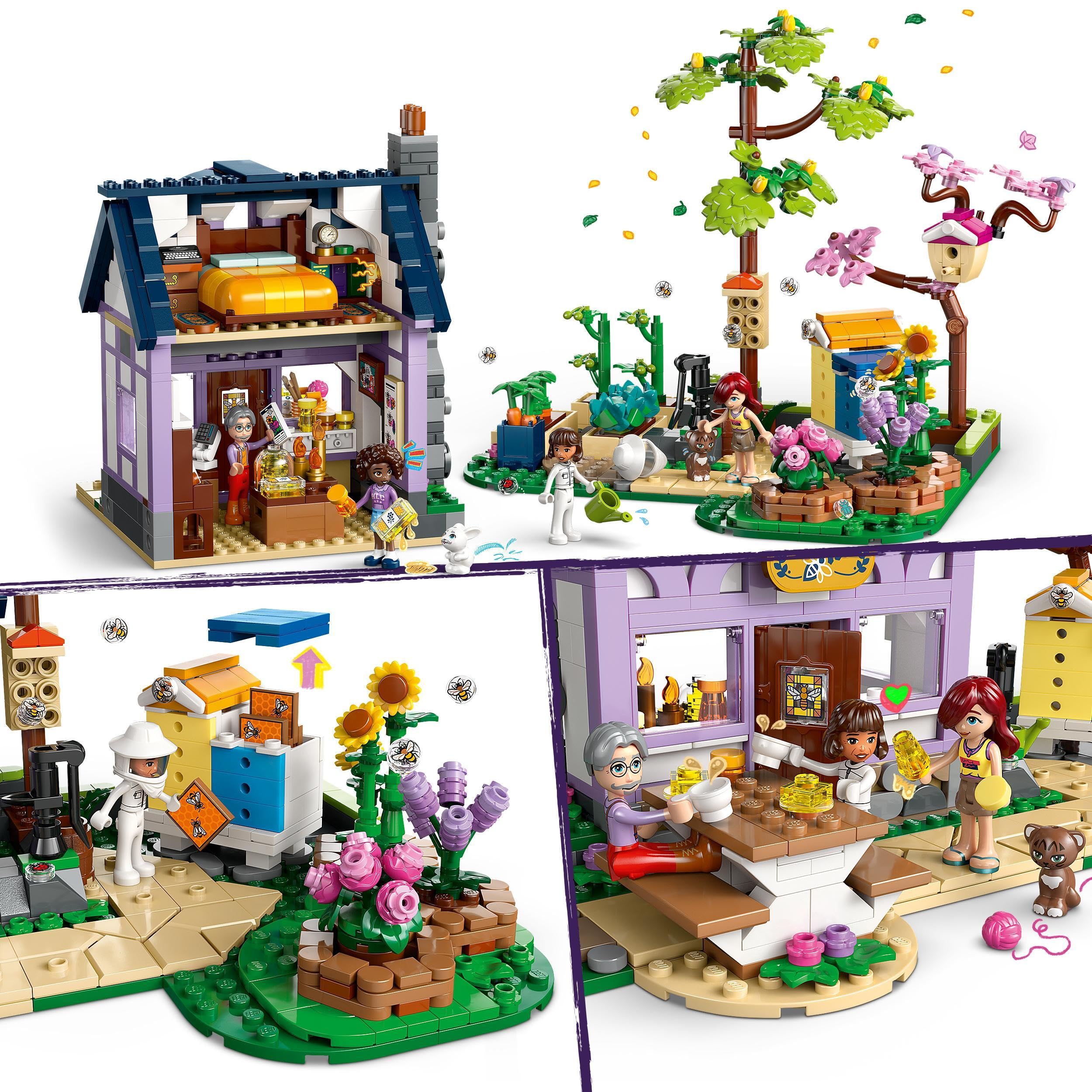 LEGO Friends Beekeepers’ House and Flower Garden Playset - 1161-Piece Building Set with 4 Mini Dolls, Cat and Rabbit Figures for Ages 12+ 9