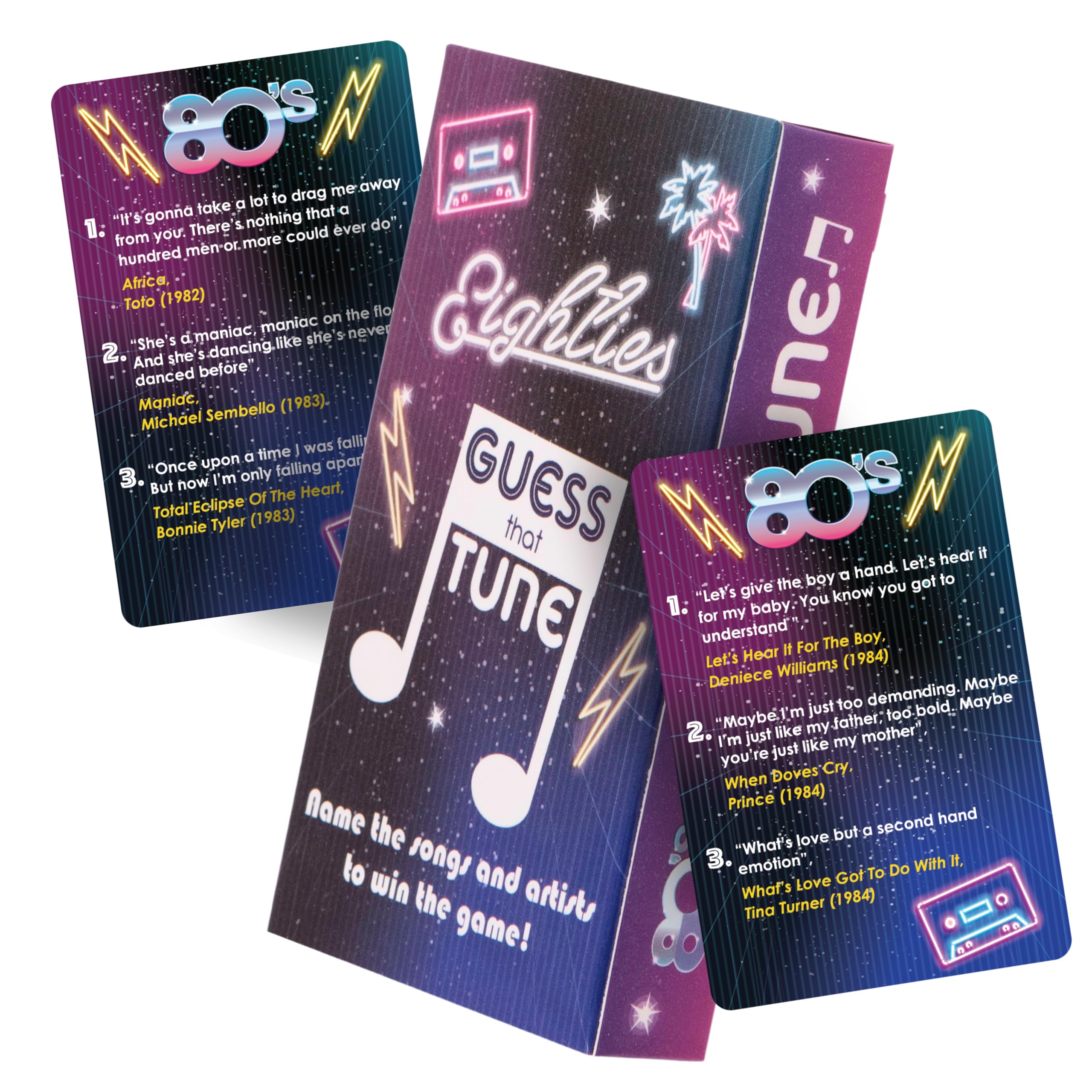 Boxer Gifts Guess That Tune Music Quiz Game - 80s Edition | 150 Cards | Unisex 1
