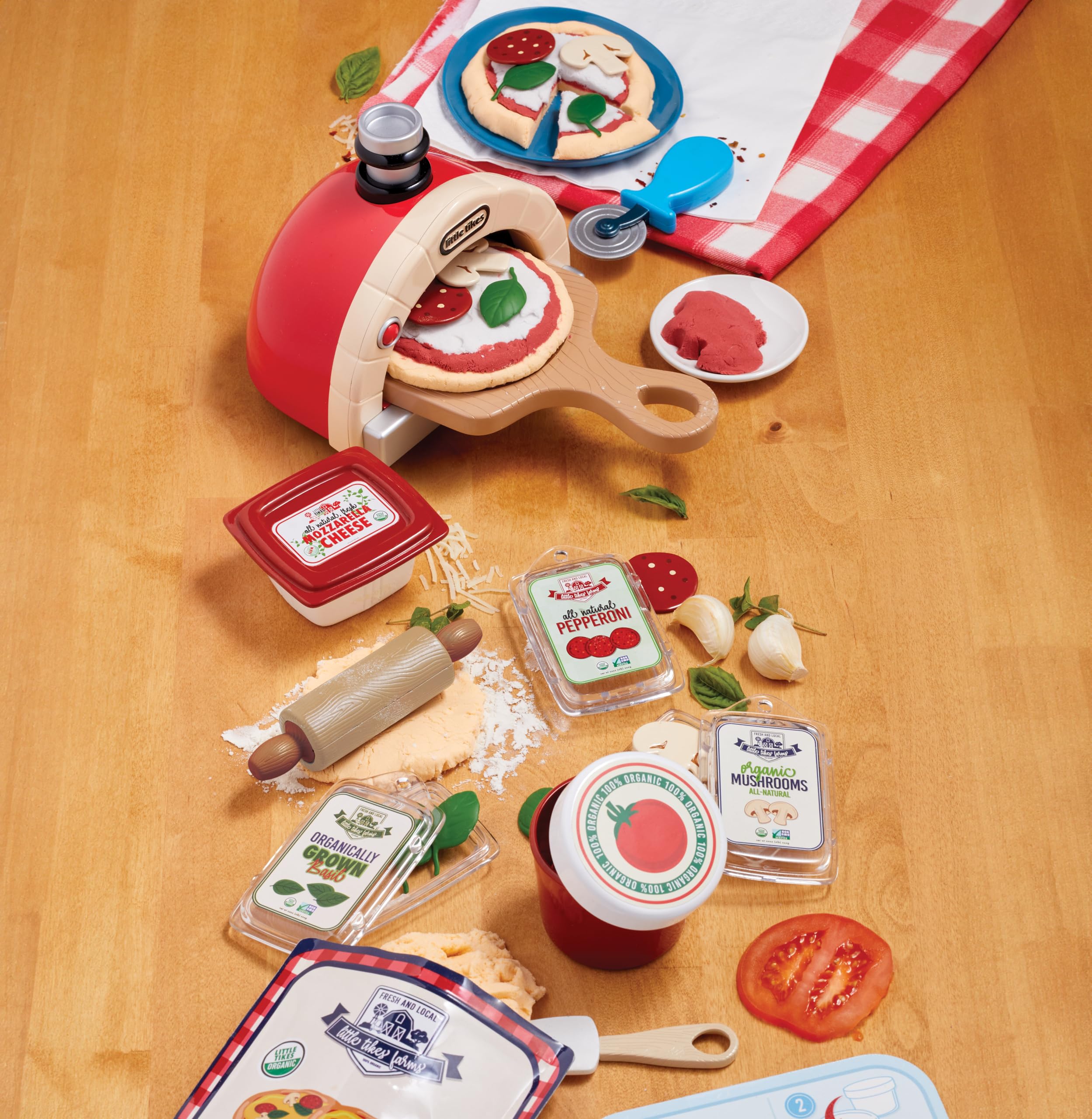 Little Tikes Creative Chef Pizza Kit - 22-Piece Pretend Play Set with Light-Up Oven, Ages 3+ 9
