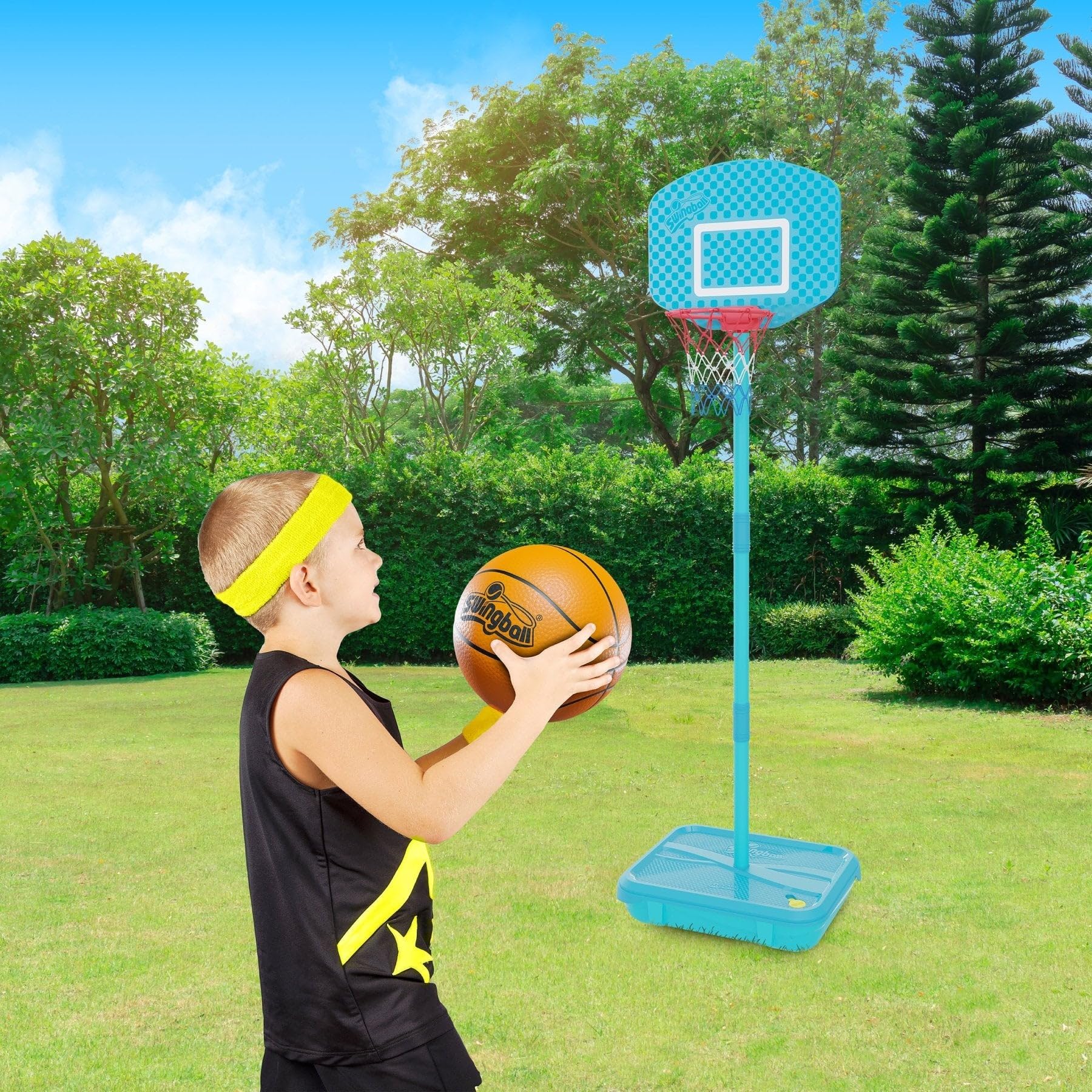 Swingball Height Adjustable Basketball Hoop - Portable, Ages 3+