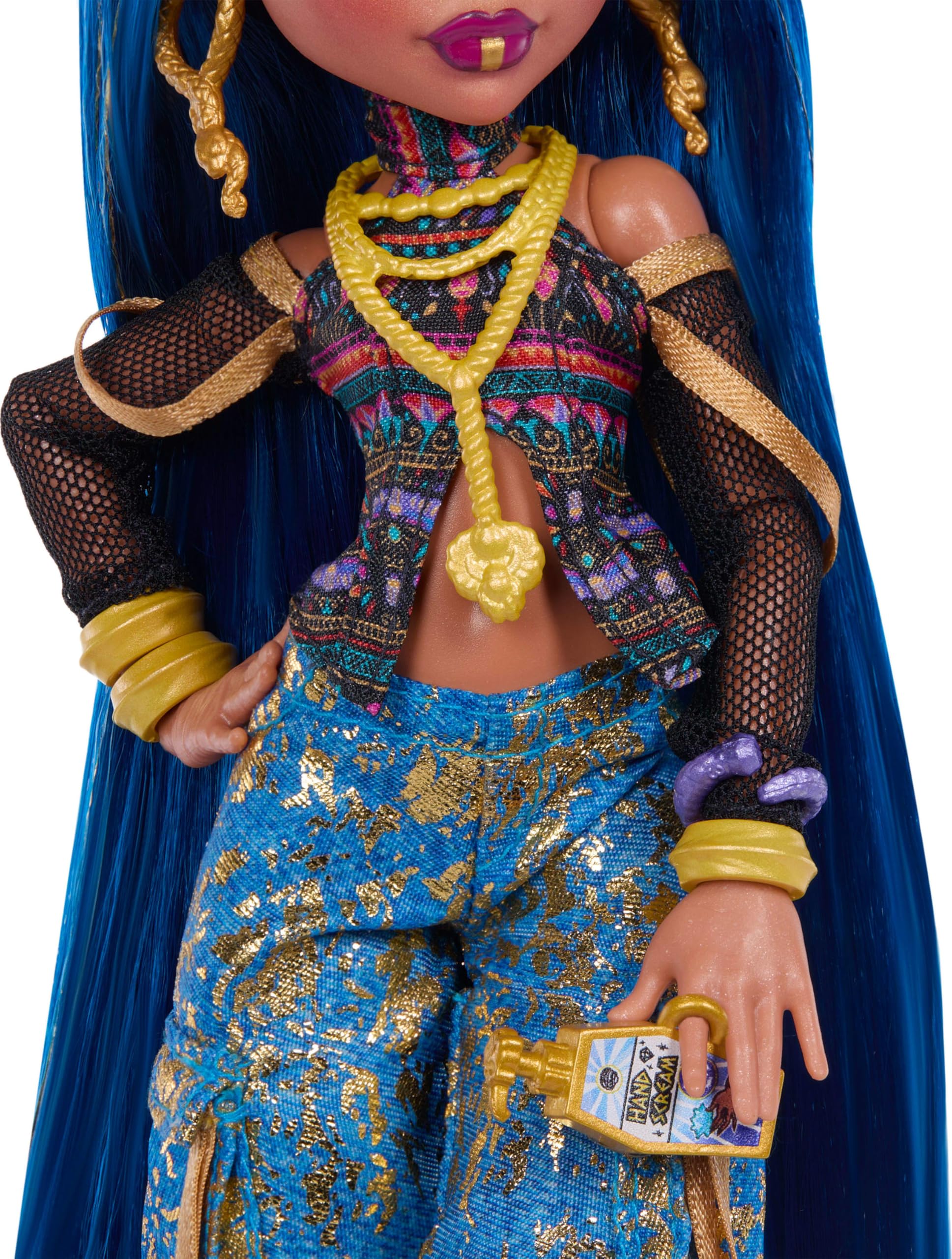 Monster High Cleo De Nile Doll - Crop Top & Cargo Pants | 7 Accessories | JHK32 4