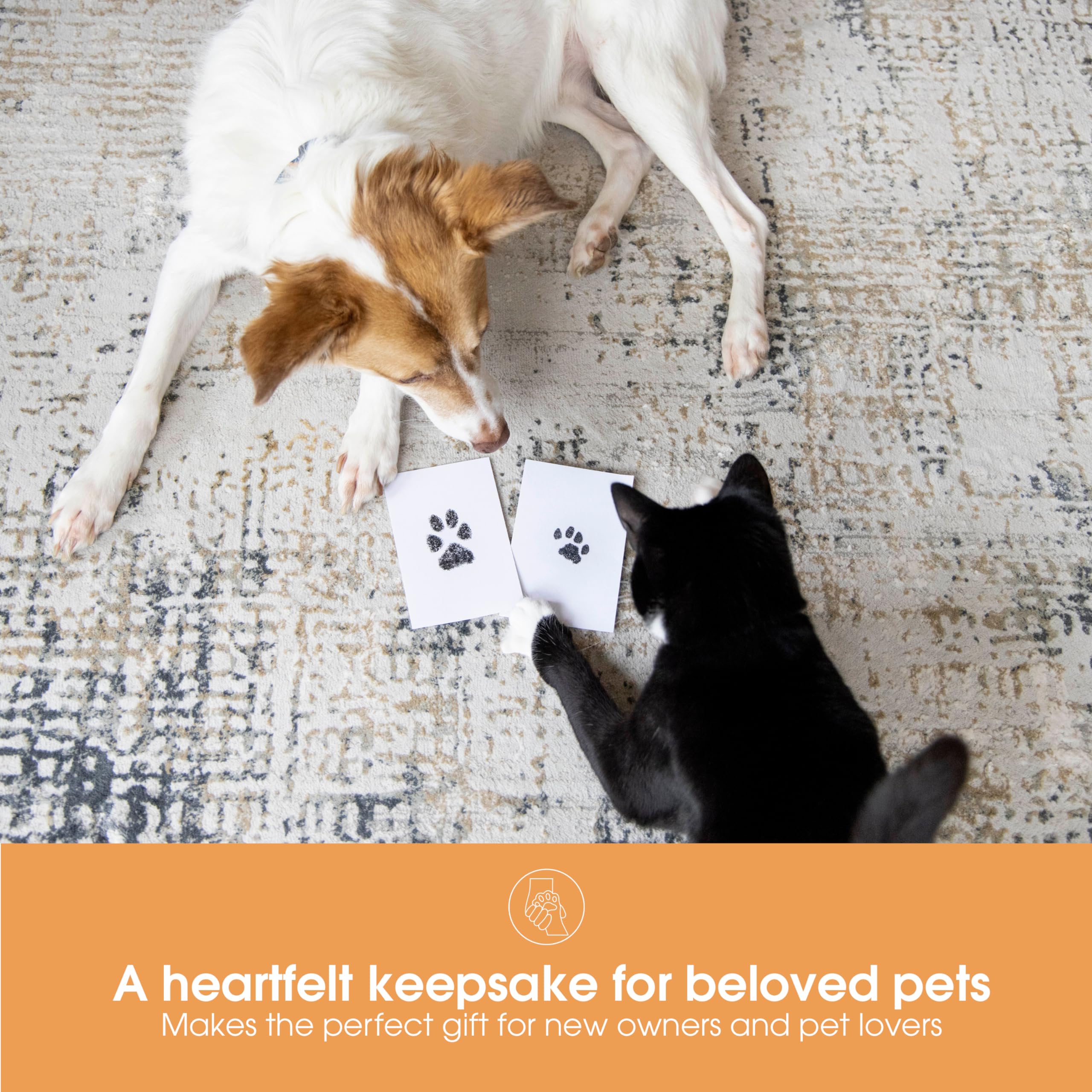 Pearhead Paw Print Clean-Touch Ink Pad Kit - Mess Free, 2-Pack for Dogs & Cats | Non-Toxic Black Ink 4