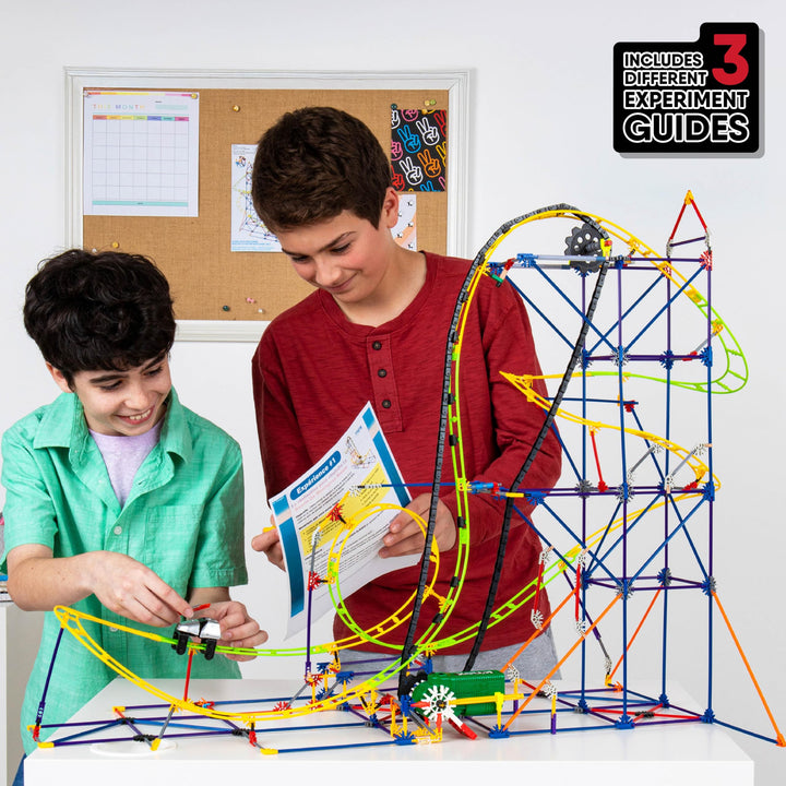 K'Nex 77077 STEM Explorations Achterbahn-Bauset für Kinder ab 8 Jahren, Konstruktionsspielzeug, 546 Teile