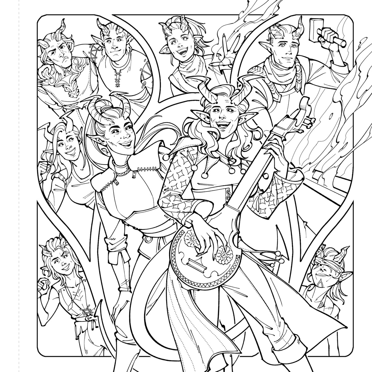 Ten Speed Press The Official Baldur's Gate 3 Coloring Book - 40 Illustrations, Paperback