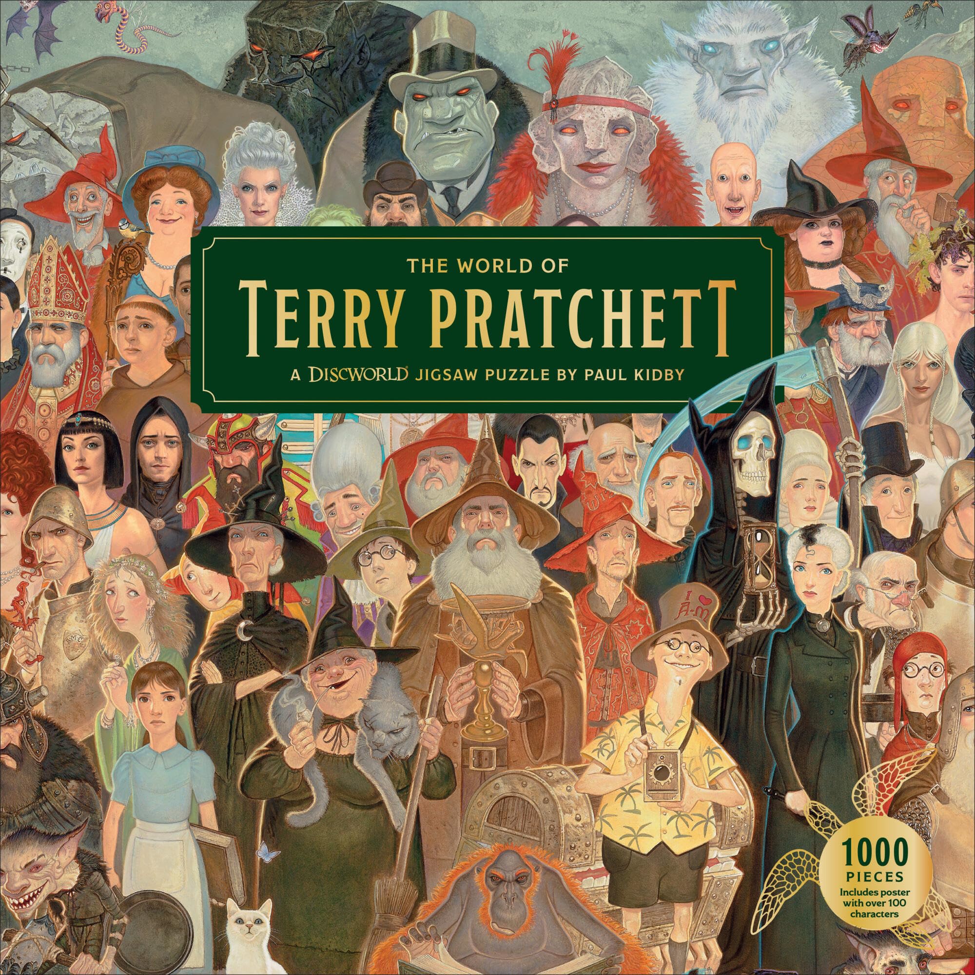 Laurence King The World of Terry Pratchett 1000 Piece Jigsaw Puzzle by Paul Kidby | Poster Included 1