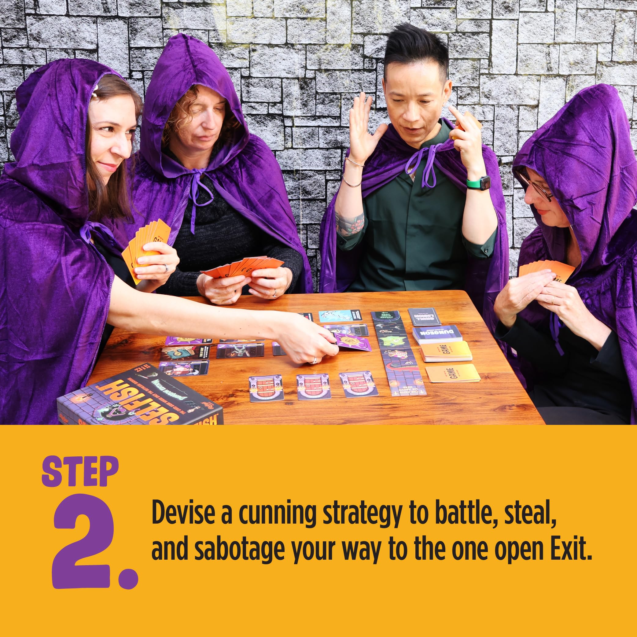 Ridley's Selfish: Dungeon Edition Card Game - Strategy & Sabotage | Ages 8+ | 2-5 Players 3