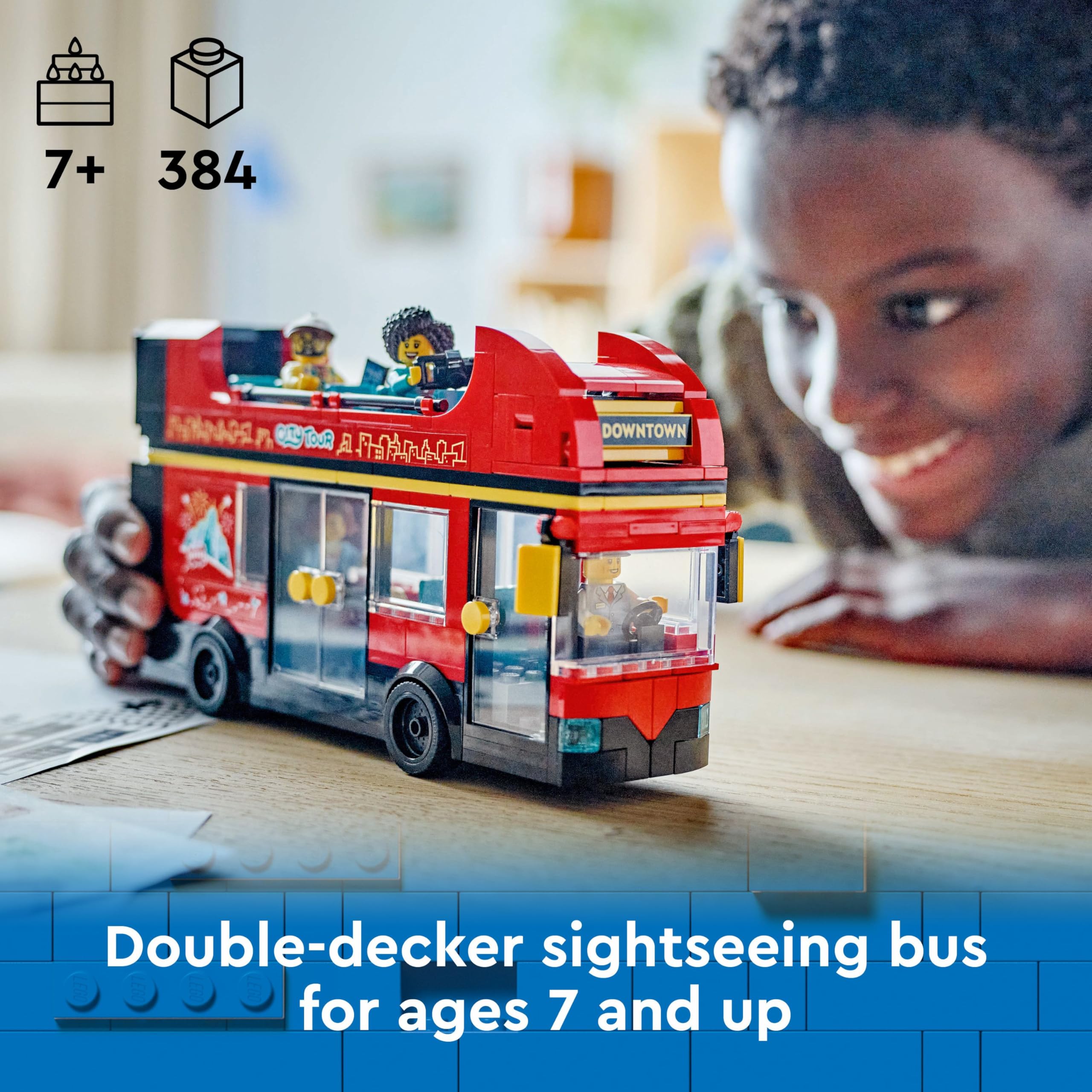LEGO City Red Double-Decker Sightseeing Bus 60407 Building Set for Ages 7+ 3