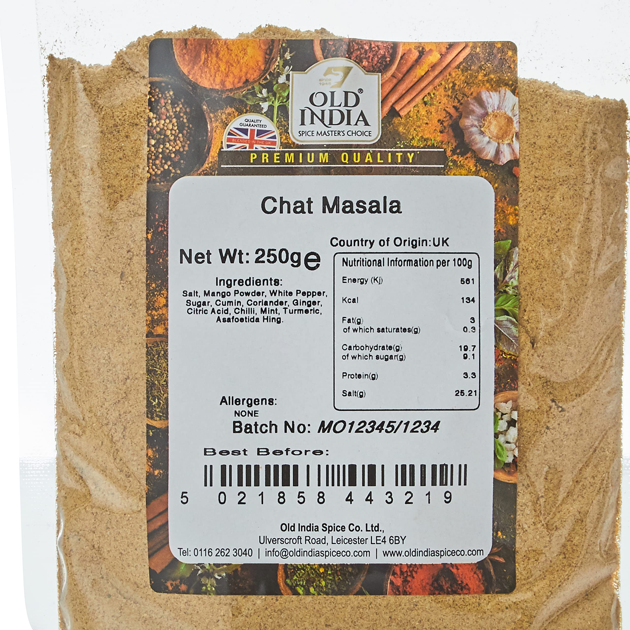 Old India Chaat Masala Powder - 100% Natural, Additive & GMO Free | 250g 2