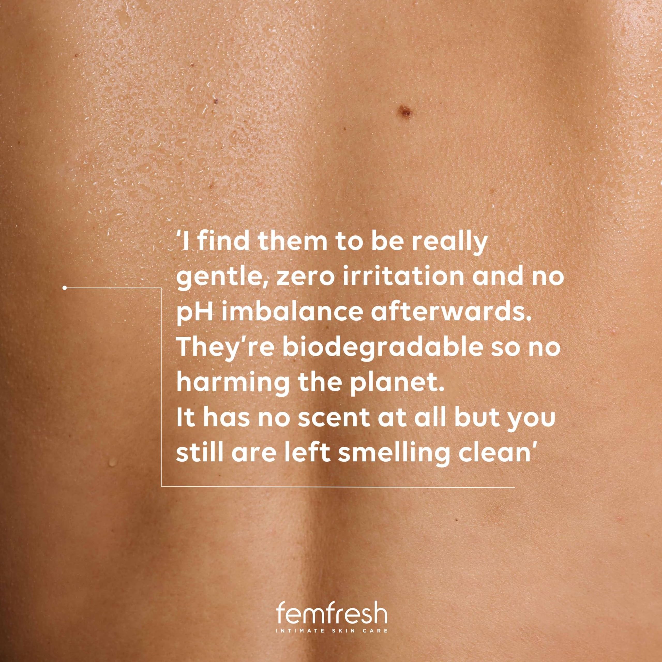 Femfresh 0% Sensitive Intimate Wipes - Gentle pH Balanced Feminine Wipes for Sensitive Skin | Unscented 7