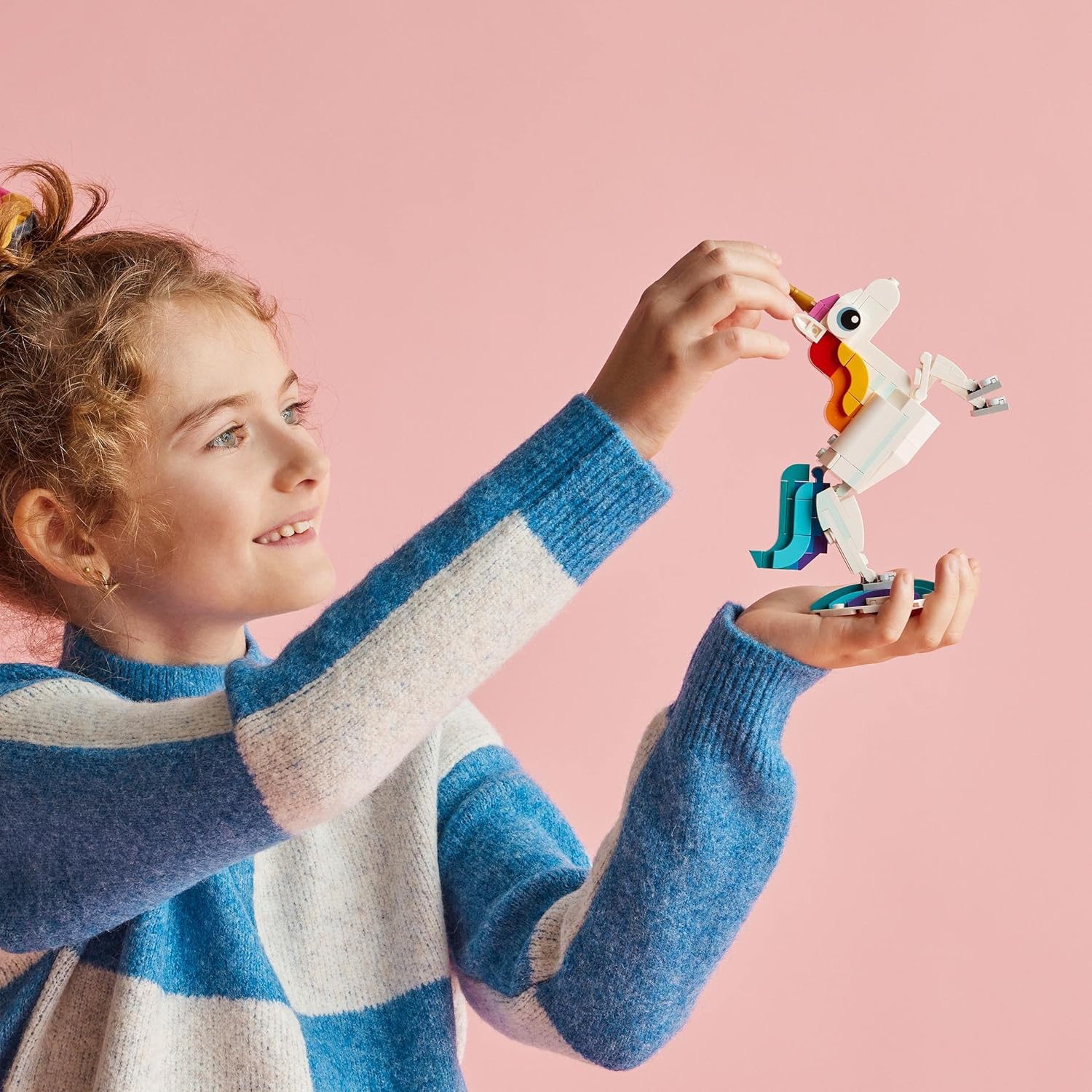 LEGO Creator 3 in 1 Magical Unicorn Toy - Rebuildable Seahorse & Peacock Set for Kids 7+ 7