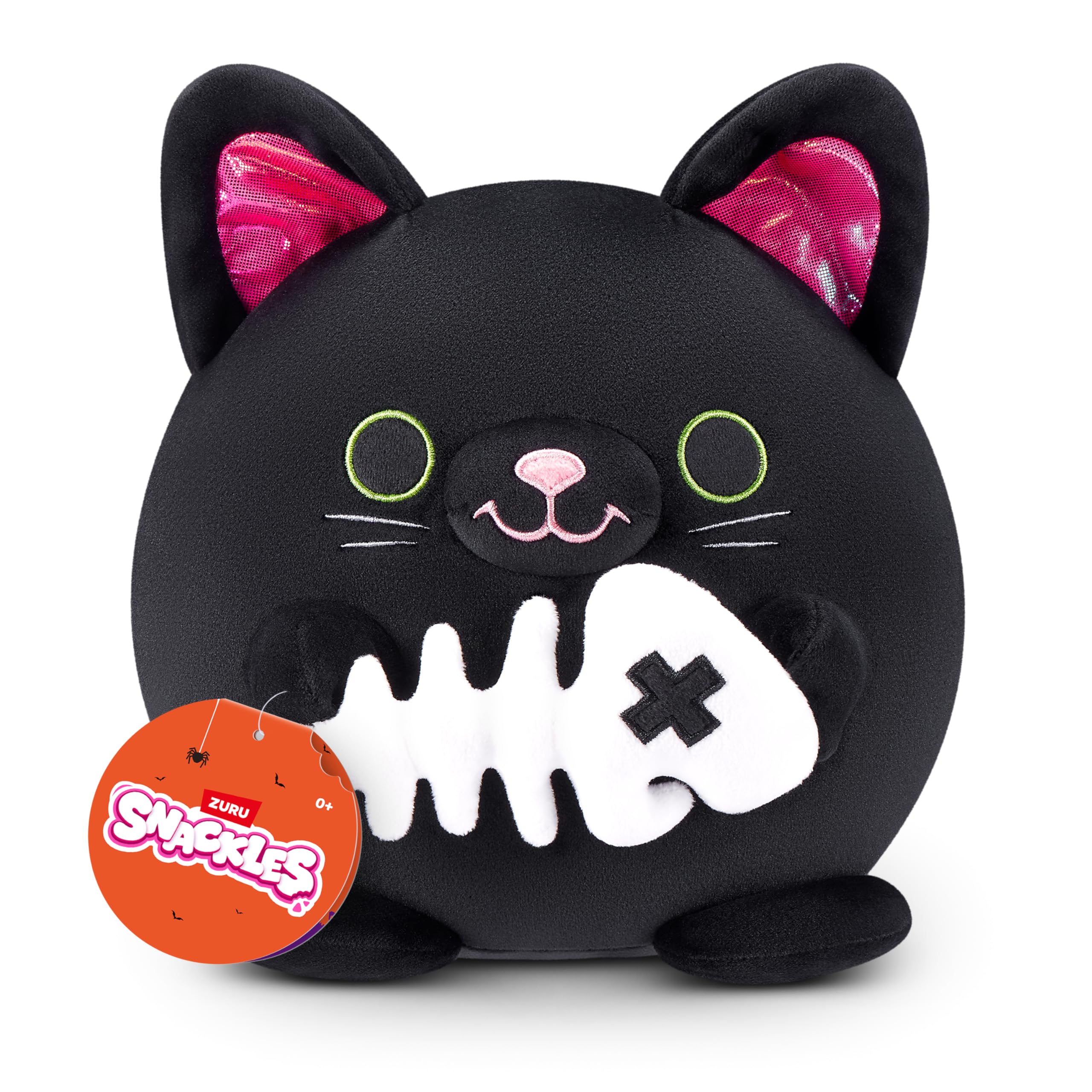 Snackles 8-inch Halloween Series 1 Plush - SALEM by ZURU, Super-Soft Stuffed Doll with Candy Treat