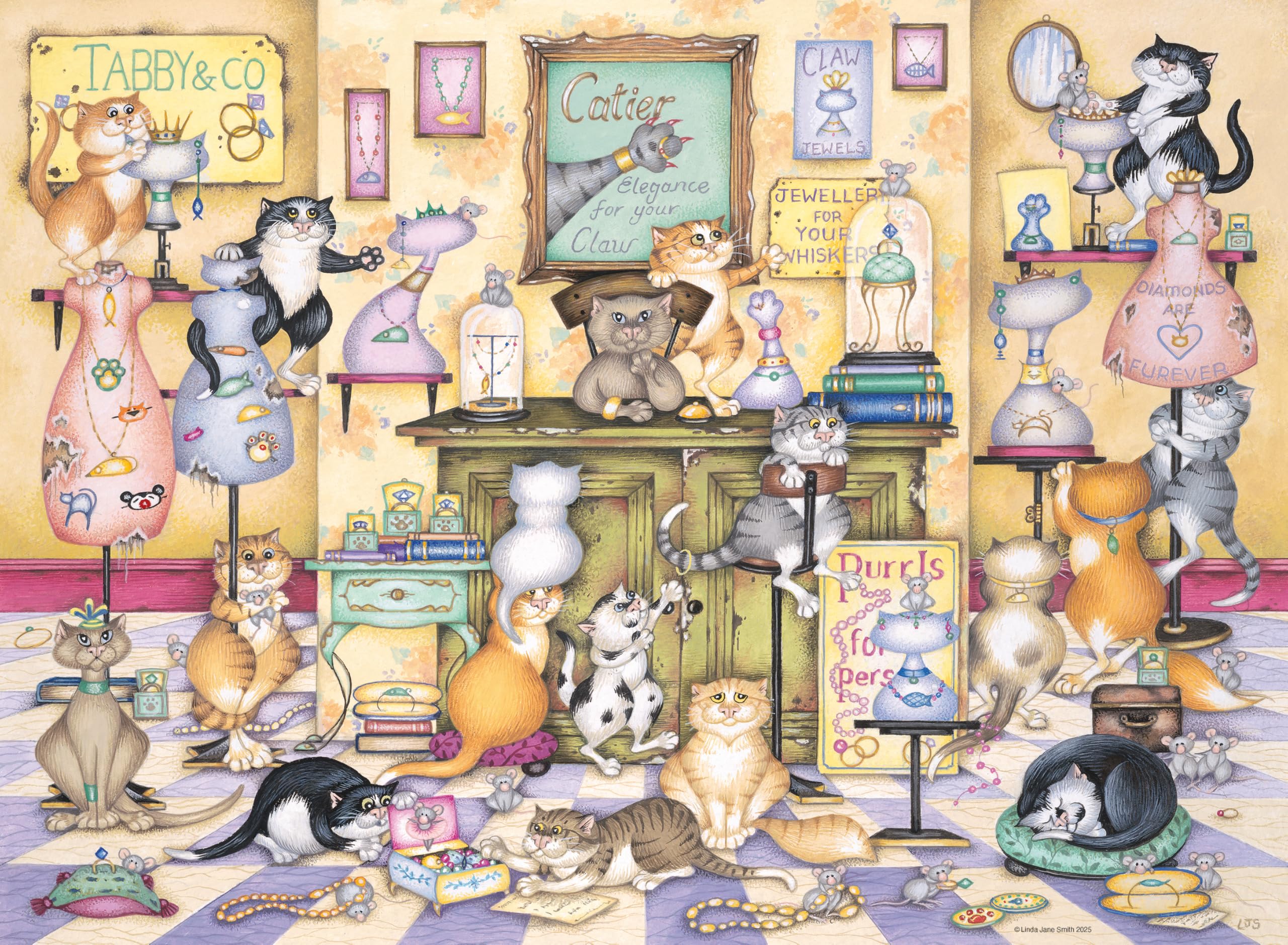 Ravensburger Crazy Cats Tabby & Co 500 Piece Jigsaw Puzzle for Adults and Kids 1