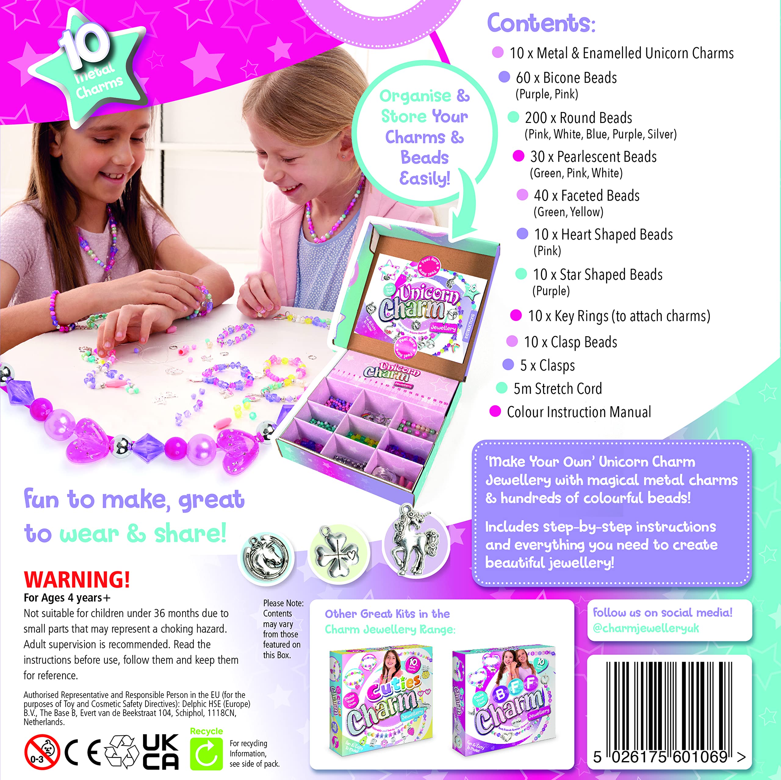 Craftbox CB806 Juego de bisutería de unicornio, mixto. 9