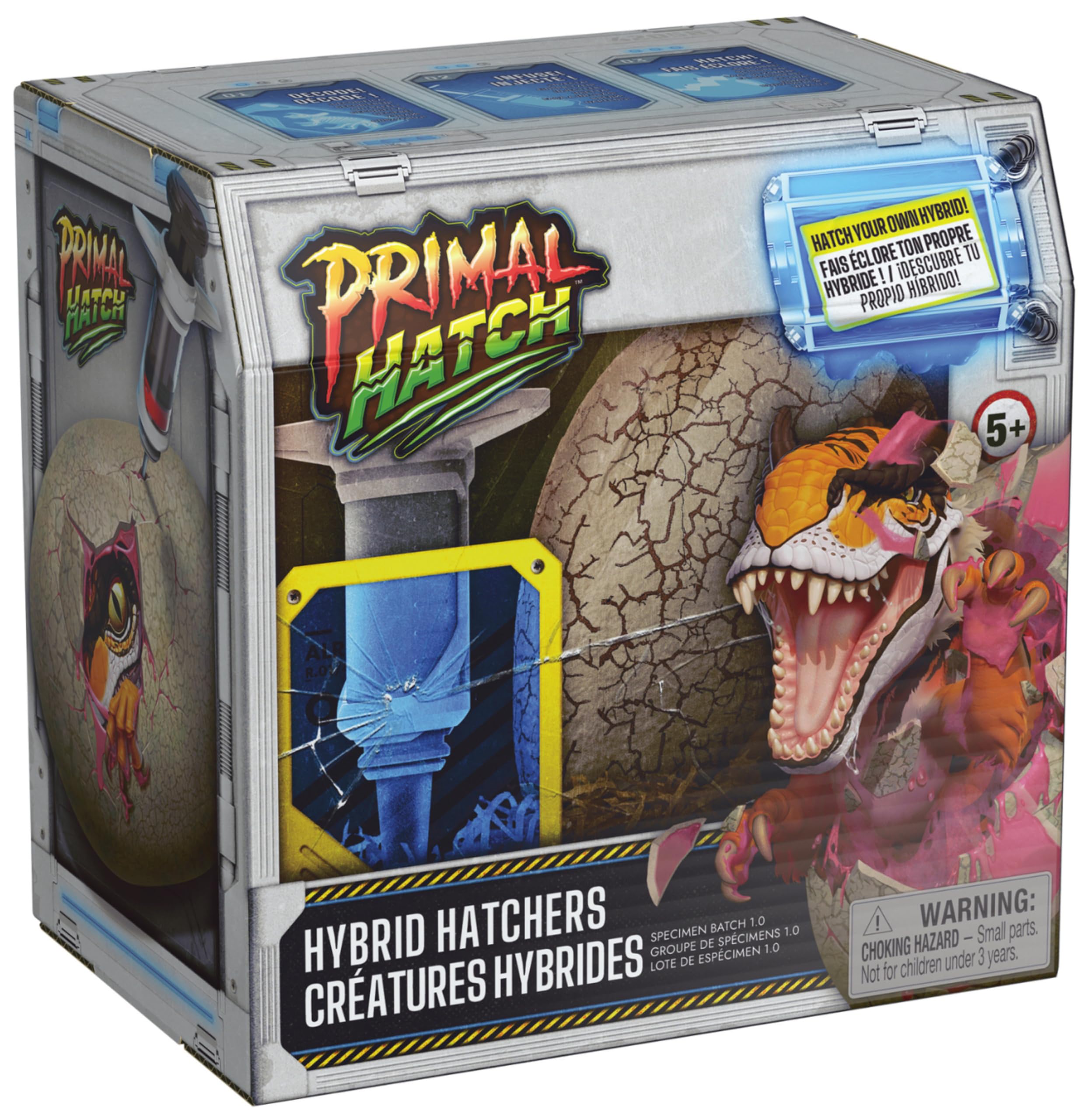 Primal Hatch Hybrid Hatchers Toy Dinosaur & Egg | 3-Inch Action Figure | Multicolor 3