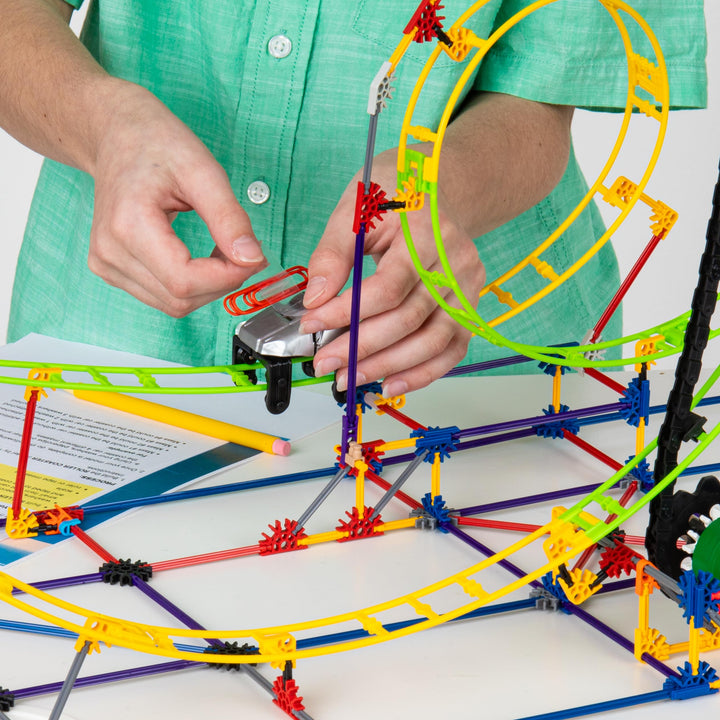 K'Nex 77077 STEM Explorations Achterbahn-Bauset für Kinder ab 8 Jahren, Konstruktionsspielzeug, 546 Teile