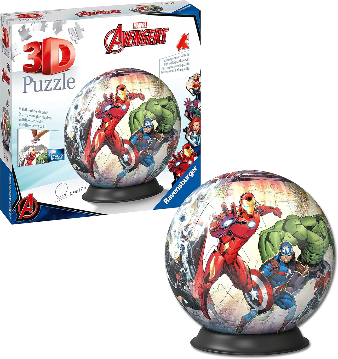 Ravensburger Marvel Avengers 3D Jigsaw Puzzle Ball - 72 Pieces for Kids 6 Years and Up 1
