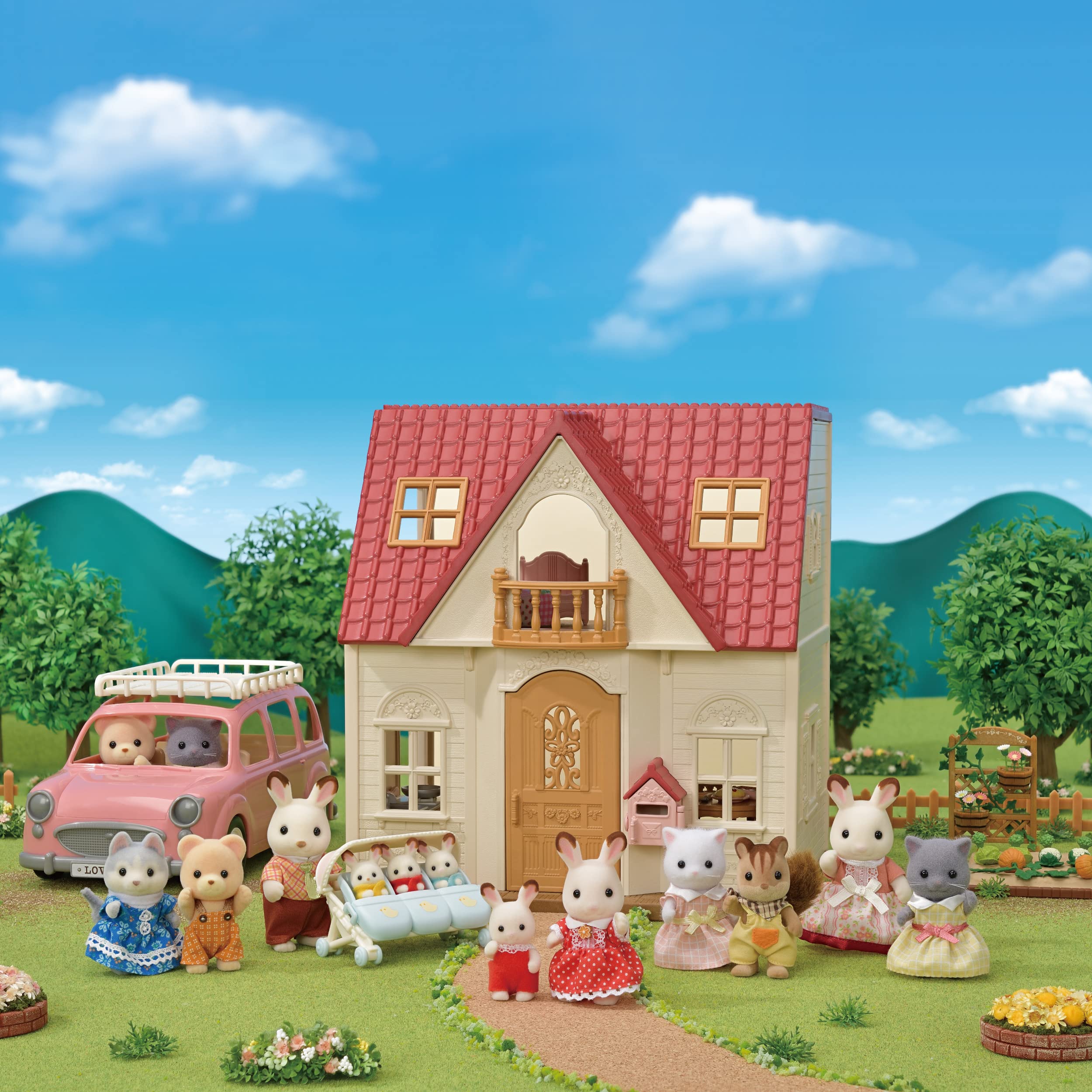 Sylvanian Families Red Roof Cosy Cottage Dollhouse with Chocolate Rabbit Girl Figure | Ages 3+ 2