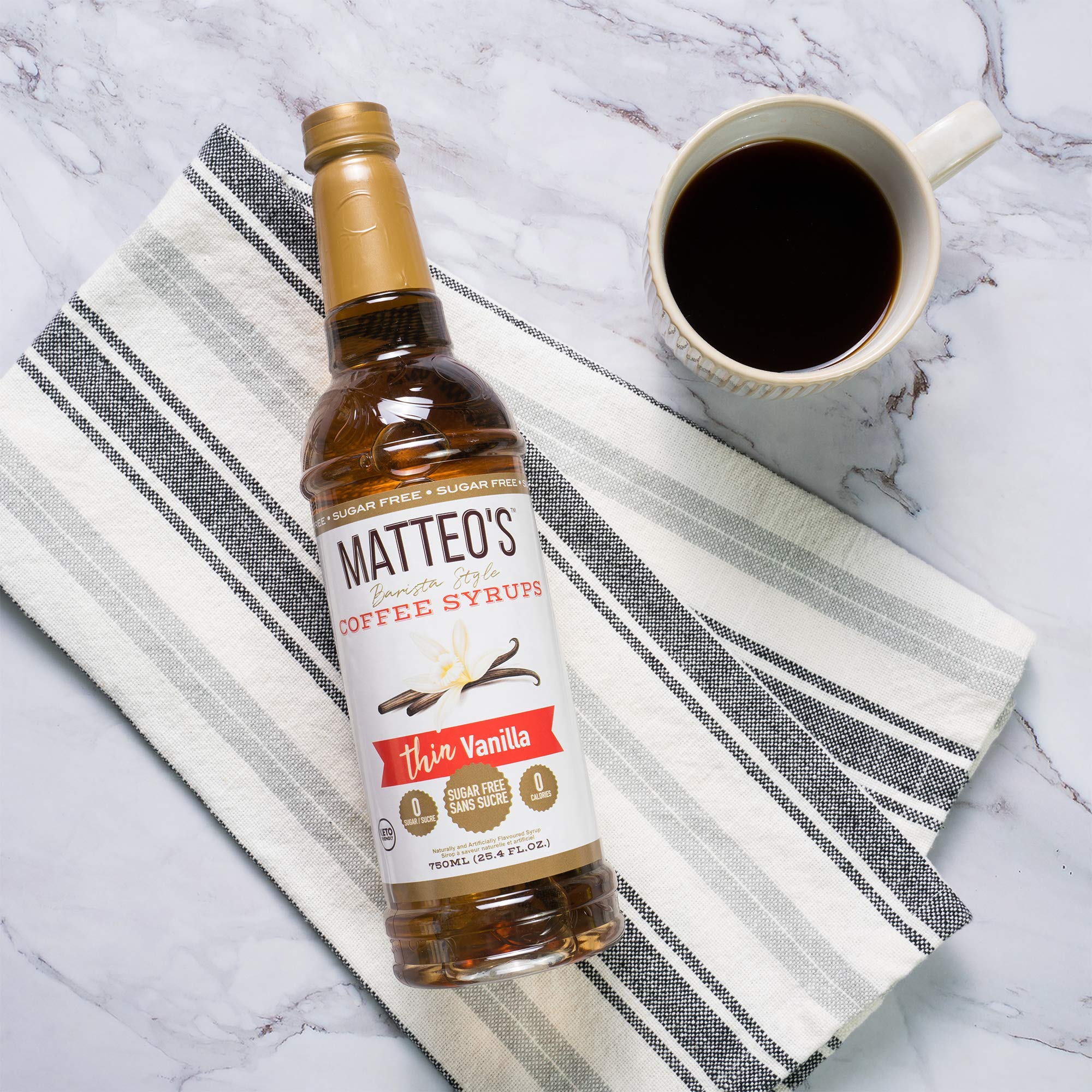 Matteo's Sugar Free Coffee Syrup - Mocha Flavor | 0 Calories | Keto Friendly | 750 ml 7
