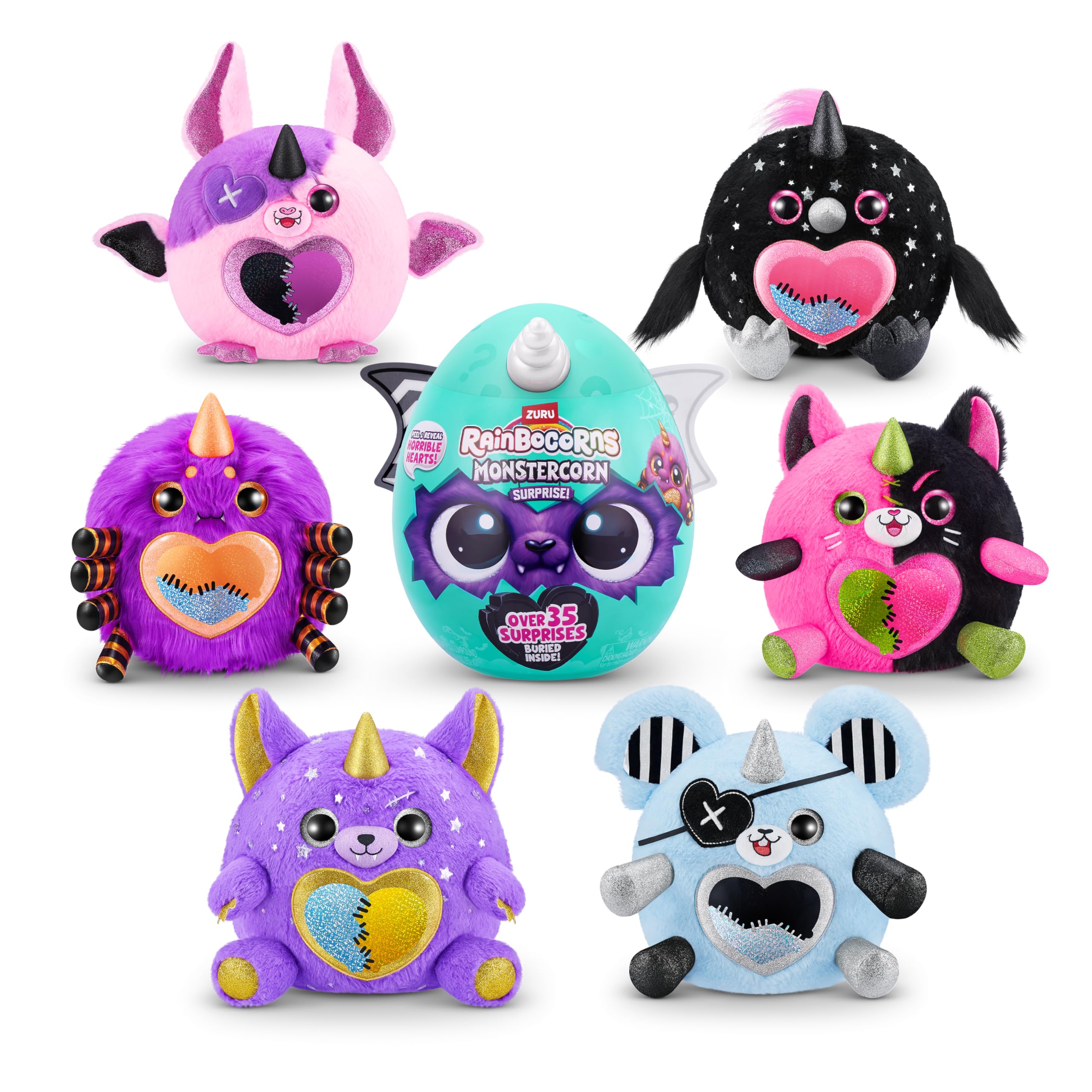 Rainbocorns ZURU Monstercorn Surprise - Cat Plush with 35 Surprises & Glow-in-the-Dark Accessories 11