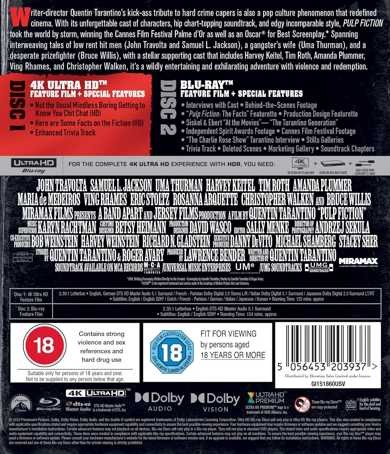 Pulp Fiction 4K UHD [Blu-ray] [Region A & B & C] 3