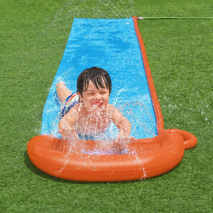 Tobogán acuático individual Bestway H20GO, tobogán inflable de 4,88 m con aspersores integrados