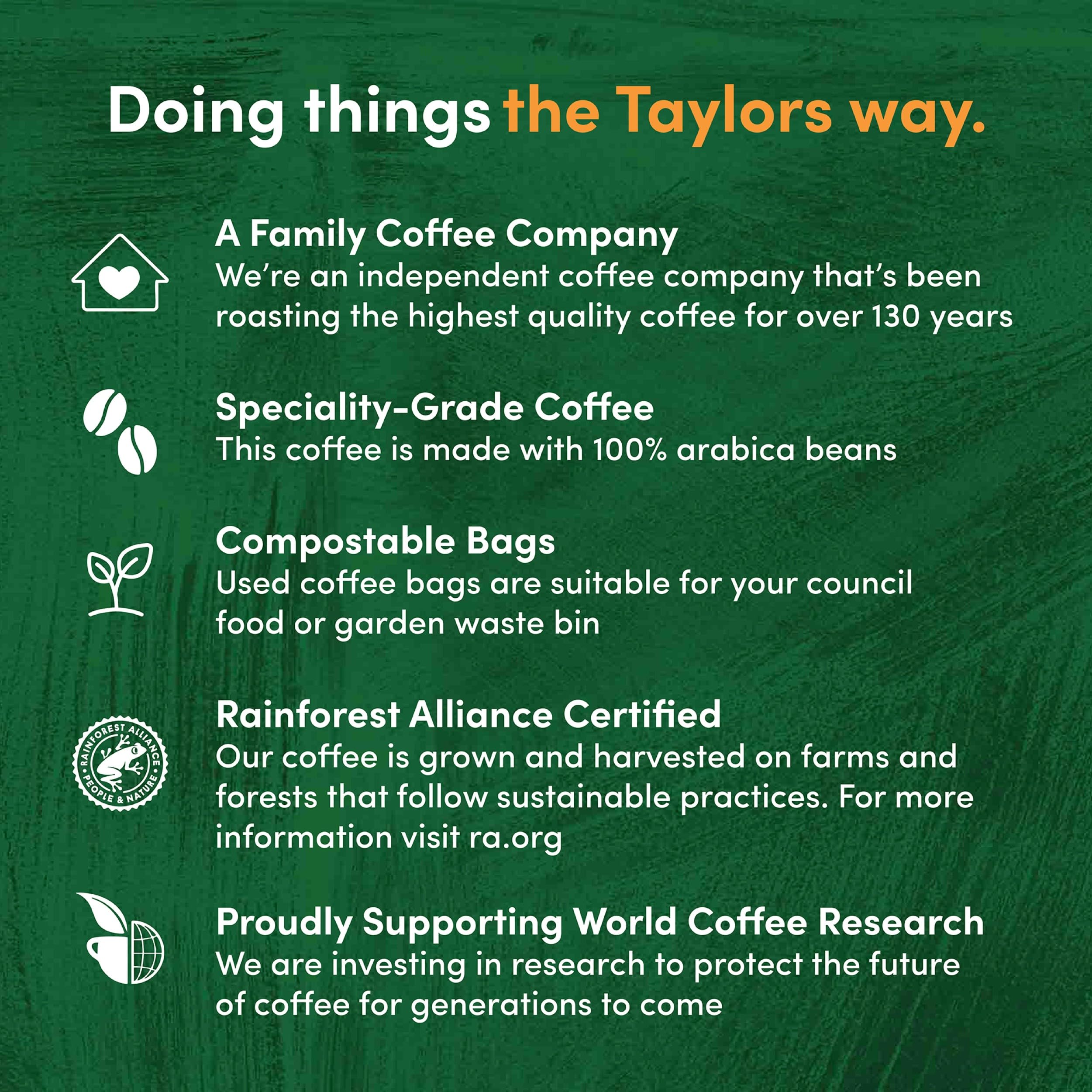 Taylors of Harrogate Flying Start Ground Coffee Bags - Dark Chocolate & Hazelnut Roast | 10 Count (Pack of 3) 6