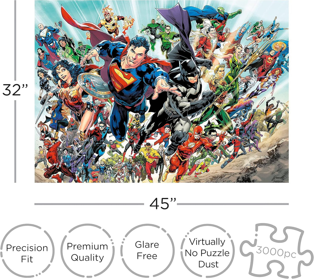 AQUARIUS DC Comics Cast - Justice League 3000-Piece Jigsaw Puzzle (68512)