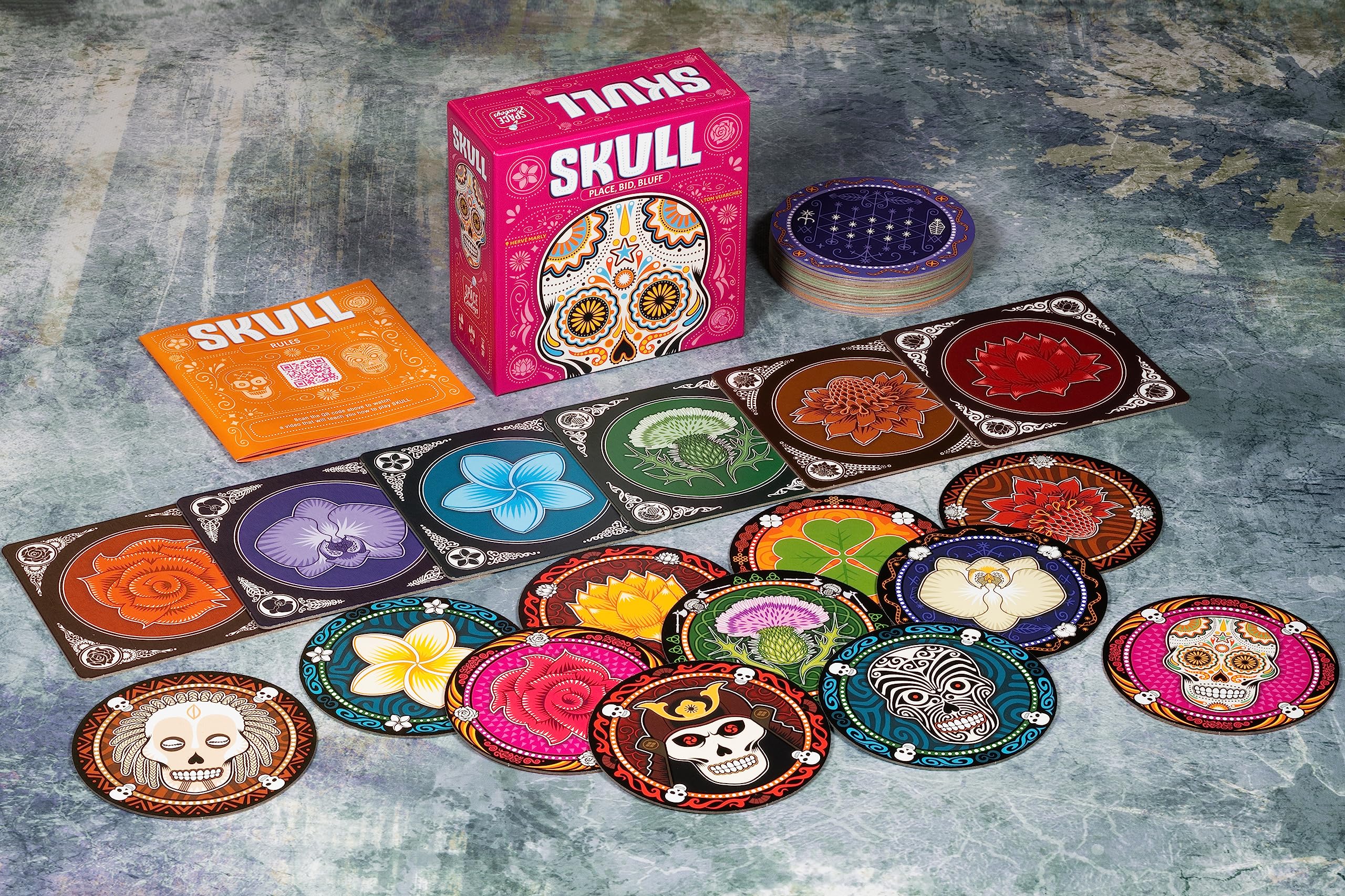 Space Cowboys Skull Bluffing Card Game | Ages 10+ | 3-6 Players | 20-30 Min Play Time 2