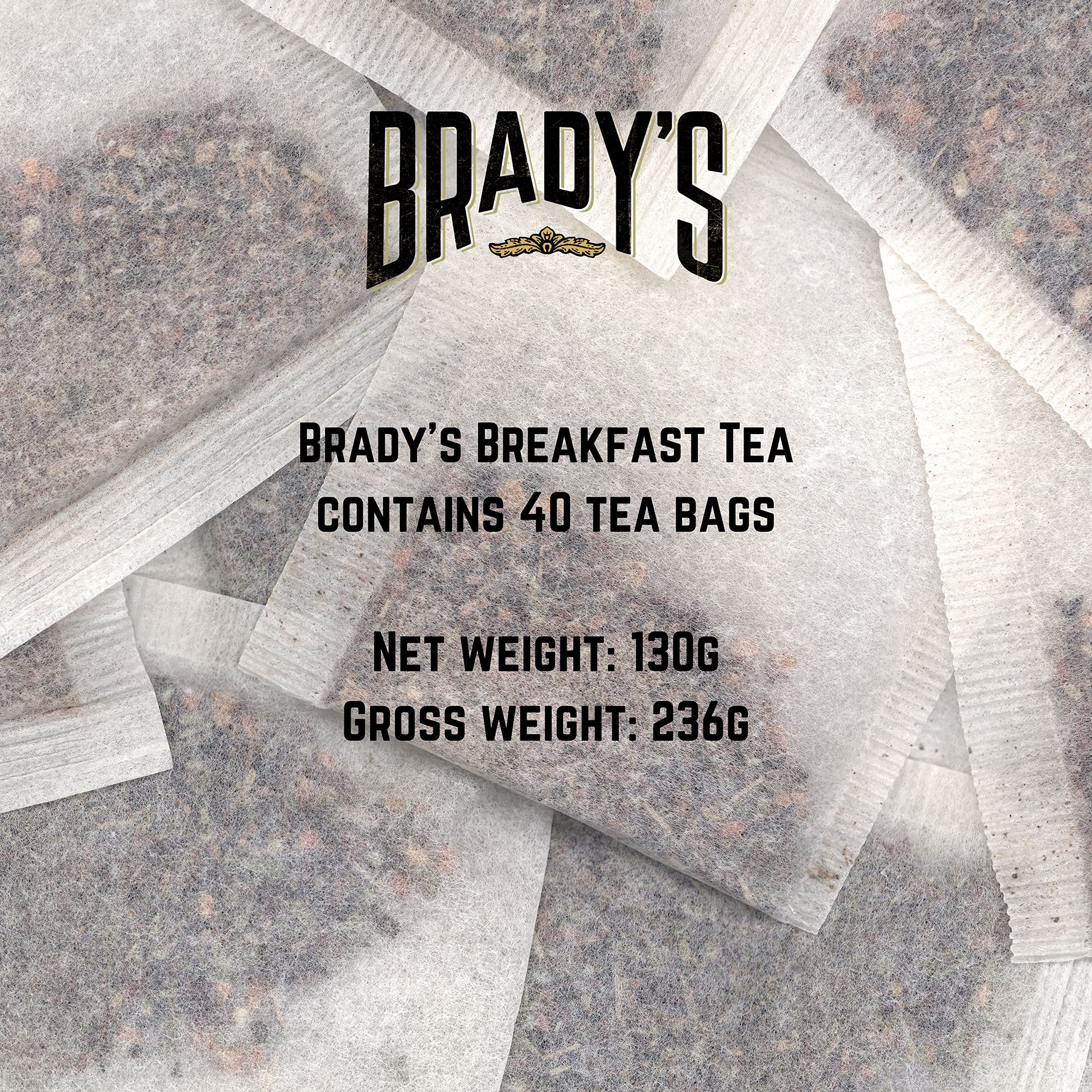 Brady's Irish Breakfast Tea - 40 Tea Bags - Rich Malty Black Tea Blend in Tin 17