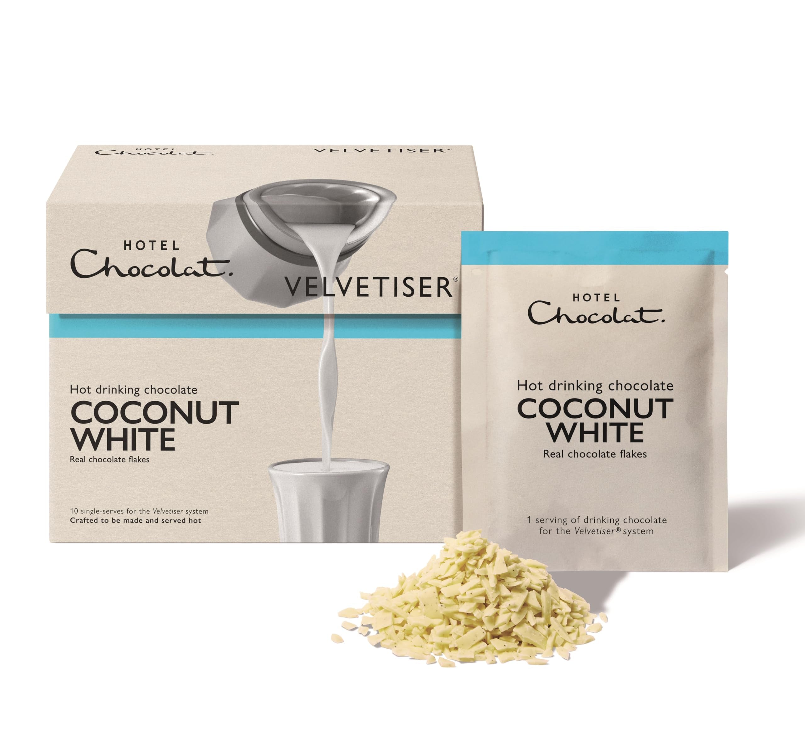 Hotel Chocolat - Coconut White Hot Chocolate Sachets 1