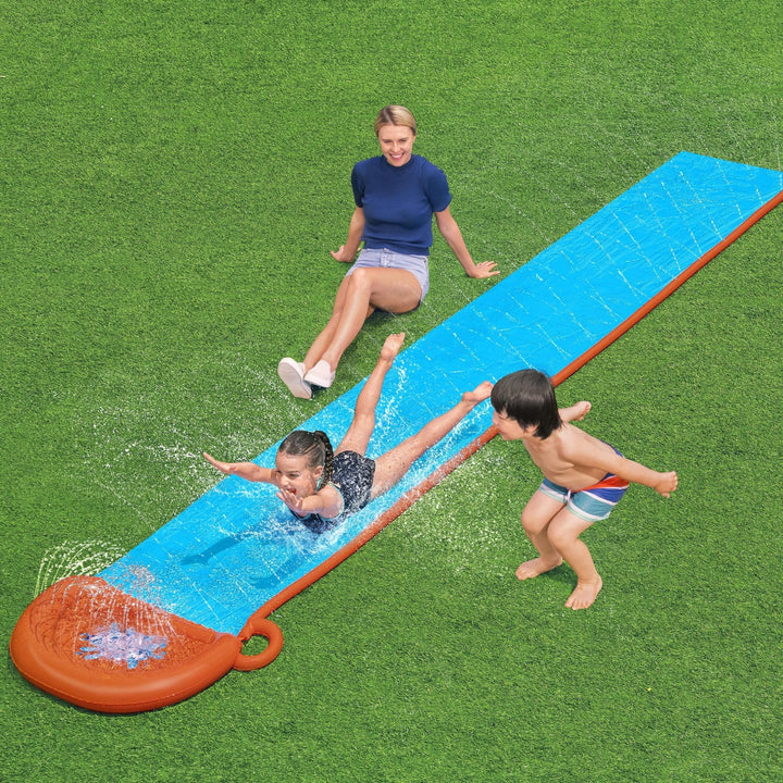 Tobogán acuático individual Bestway H20GO, tobogán inflable de 4,88 m con aspersores integrados