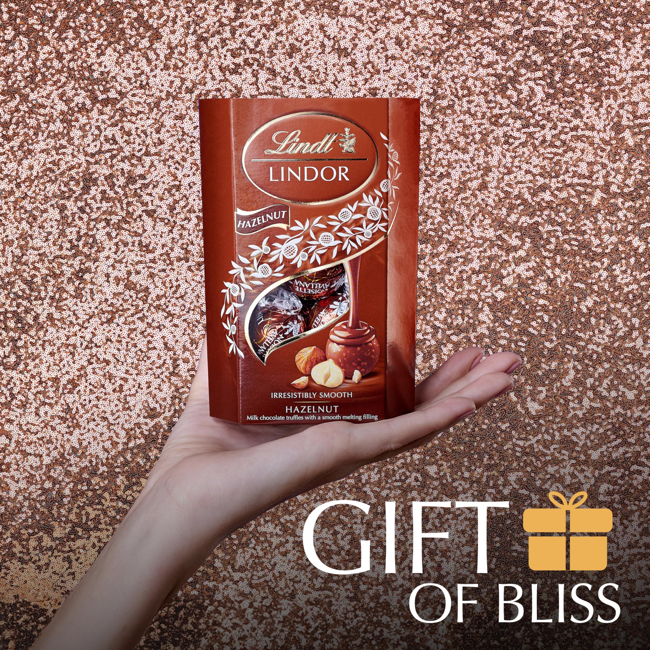 Lindt Lindor Hazelnut Chocolate Truffles Box - Smooth Melting Milk Chocolate Balls | 200g 3
