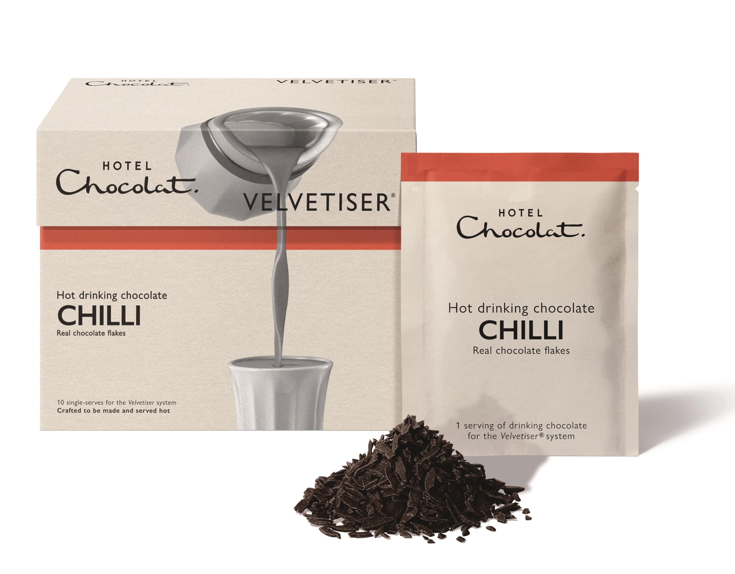 Hotel Chocolat - Chilli Hot Chocolate Sachets (10 Sachets, 70% Dark Chocolate with Habanero) 5