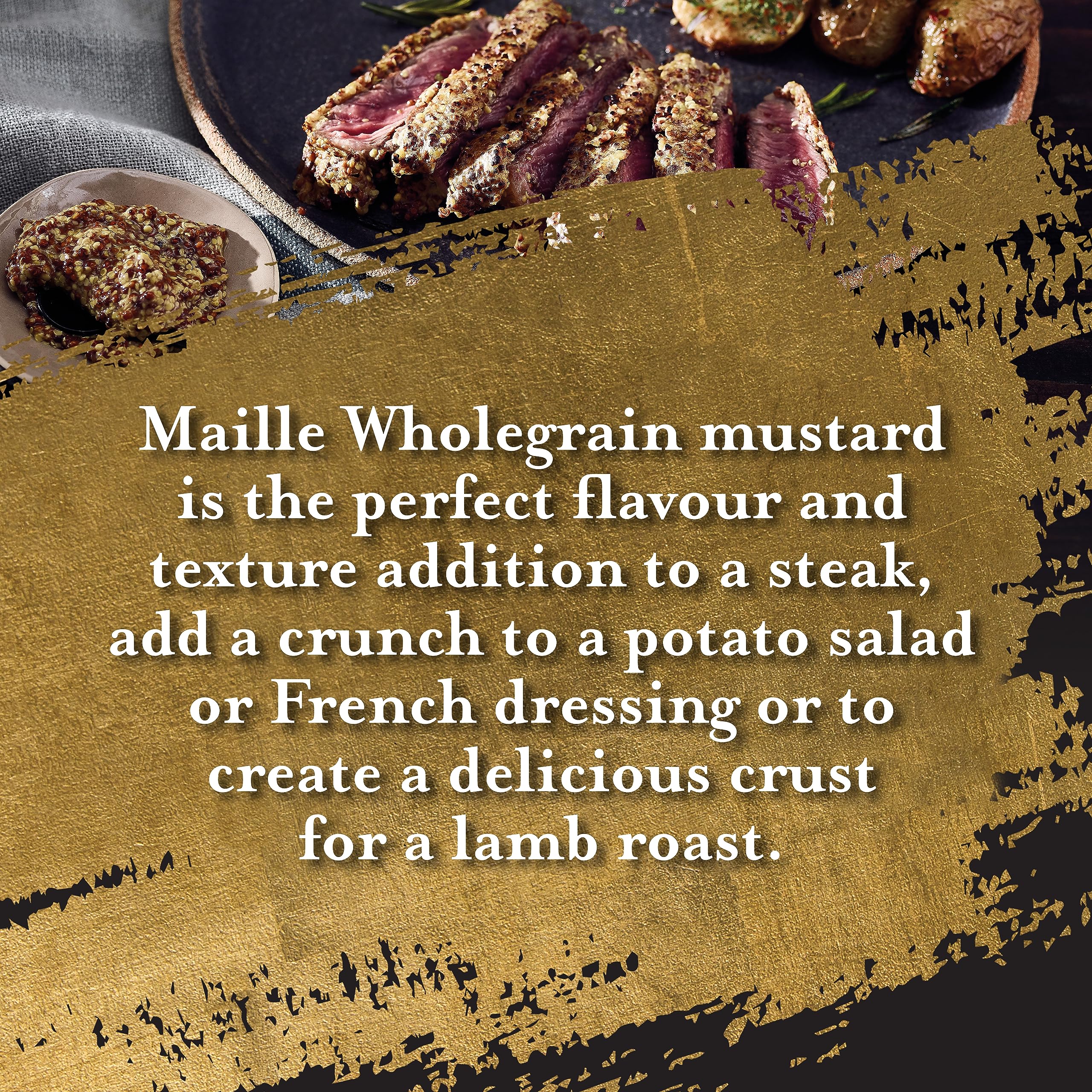 Maille Wholegrain Mustard - French Gourmet Condiment for Pork, Beef, and Salad Dressings | 210g 6