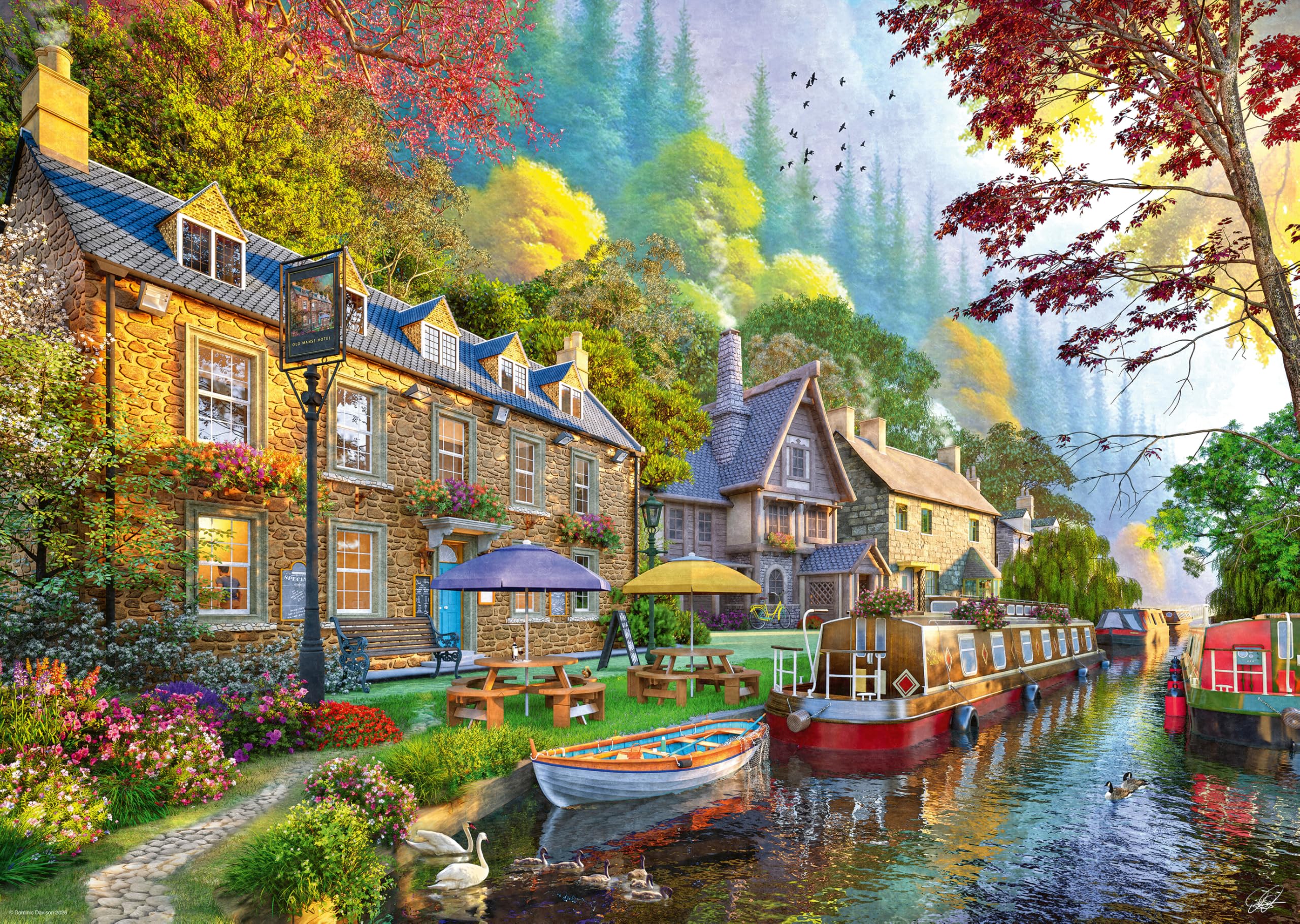 Ravensburger Down the Lane No. 6 Canal Side Lane Jigsaw Puzzle | 1000 Pieces | 70 x 50cm