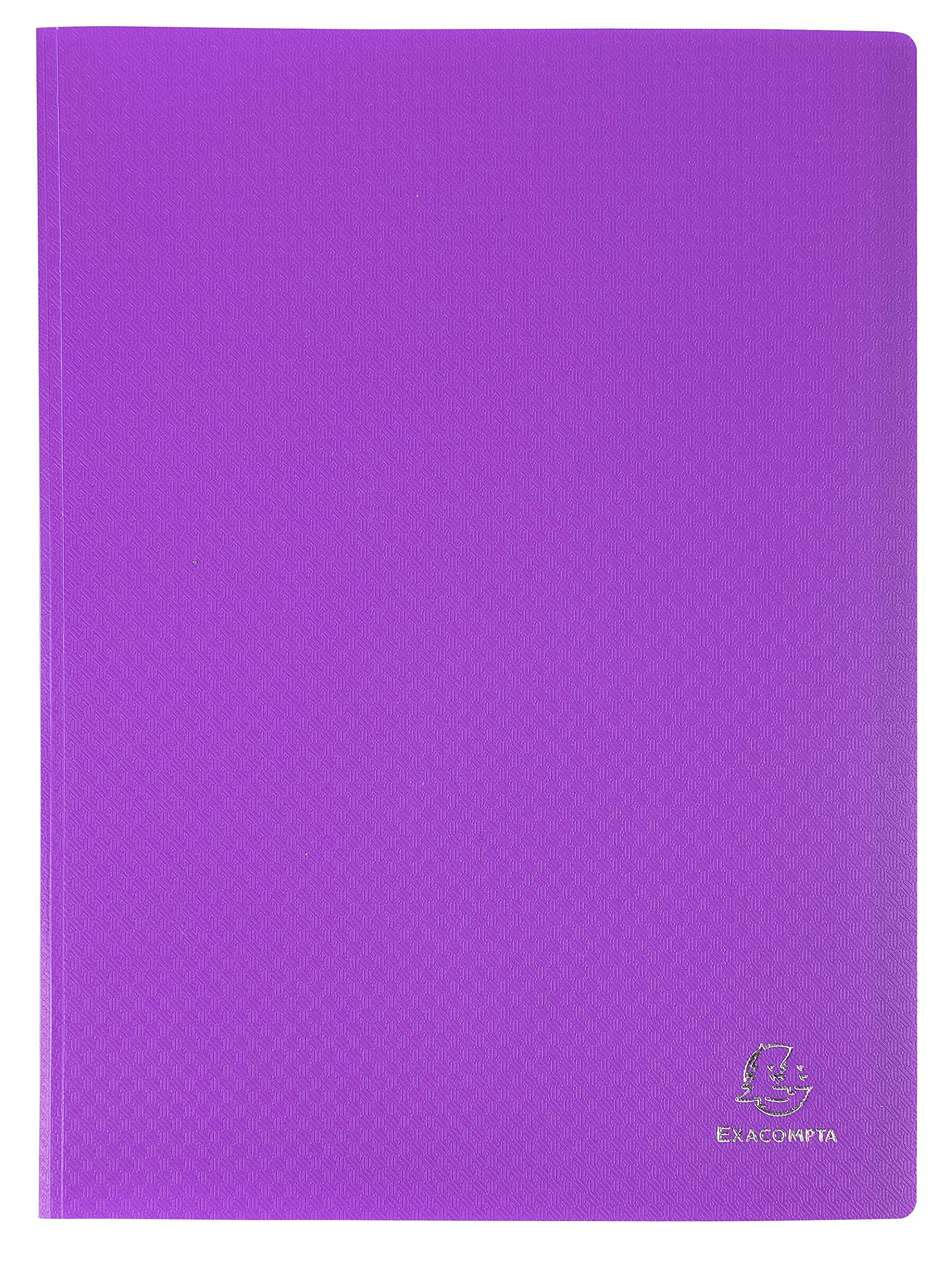 Exacompta - Ref 88226E - Semi-Rigid PP Display Book - Suitable for A4 Documents, Wipeable Cover, 500 Micron Polypropylene, 20 Pockets, 40 Viewing Pages - Purple Cover