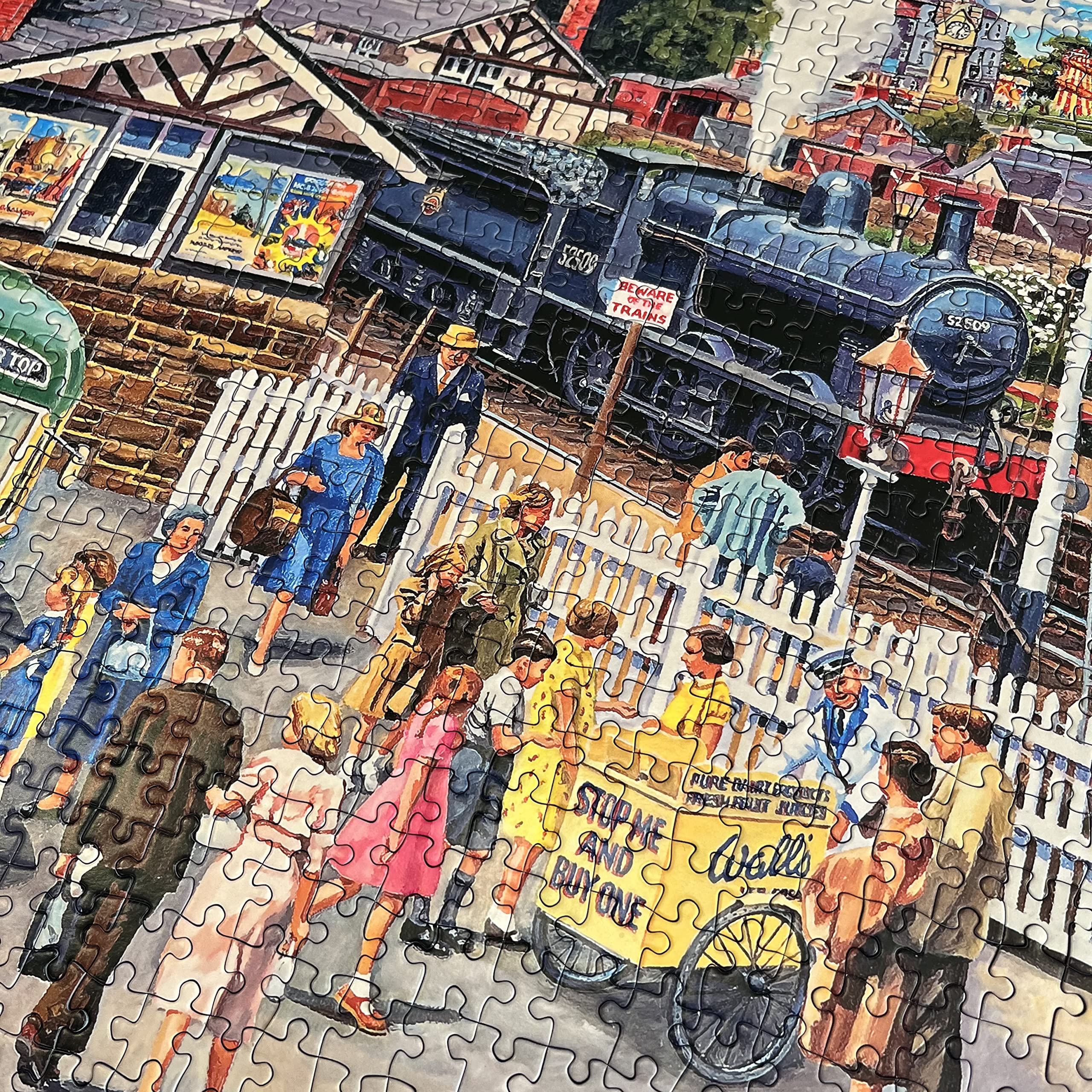 Gibsons Treats At the Station 1000 Piece Jigsaw Puzzle for Adults | Sustainable Recycled Board | Trevor Mitchell Art 4