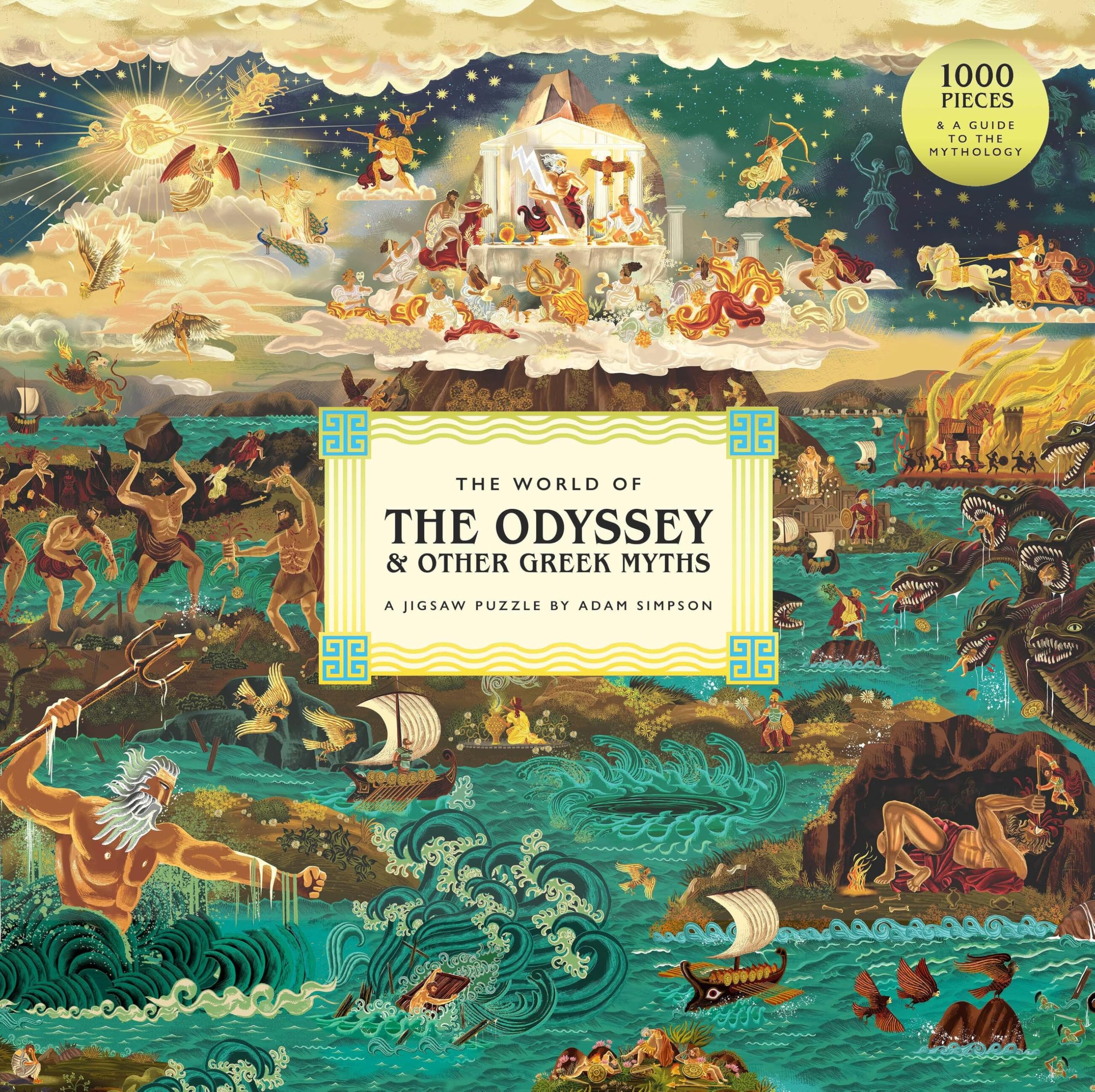 Laurence King The World of the Odyssey & Other Greek Myths Jigsaw Puzzle - 1000 Pieces | 19 x 27 inches 1
