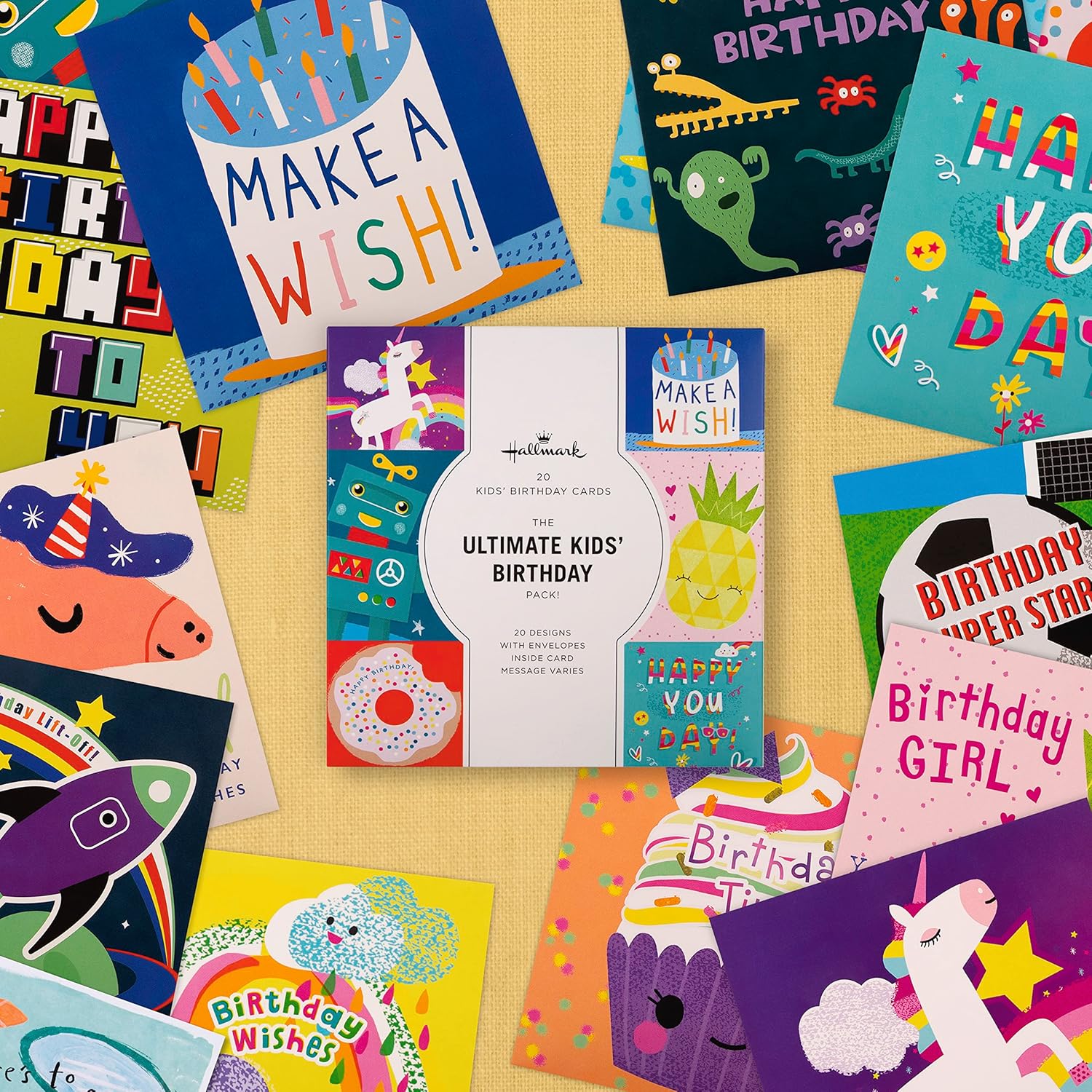 Hallmark Kids Birthday Cards, Multipack of 20 in 20 Fun Designs 7
