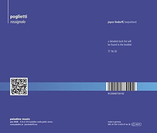 Joyce Lindorff - Poglietti: Rossignolo [Audio CD]