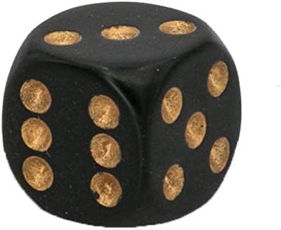 Chessex 25828 Dice-Opaque: 36D6 Black/Gold Set, Multicolor